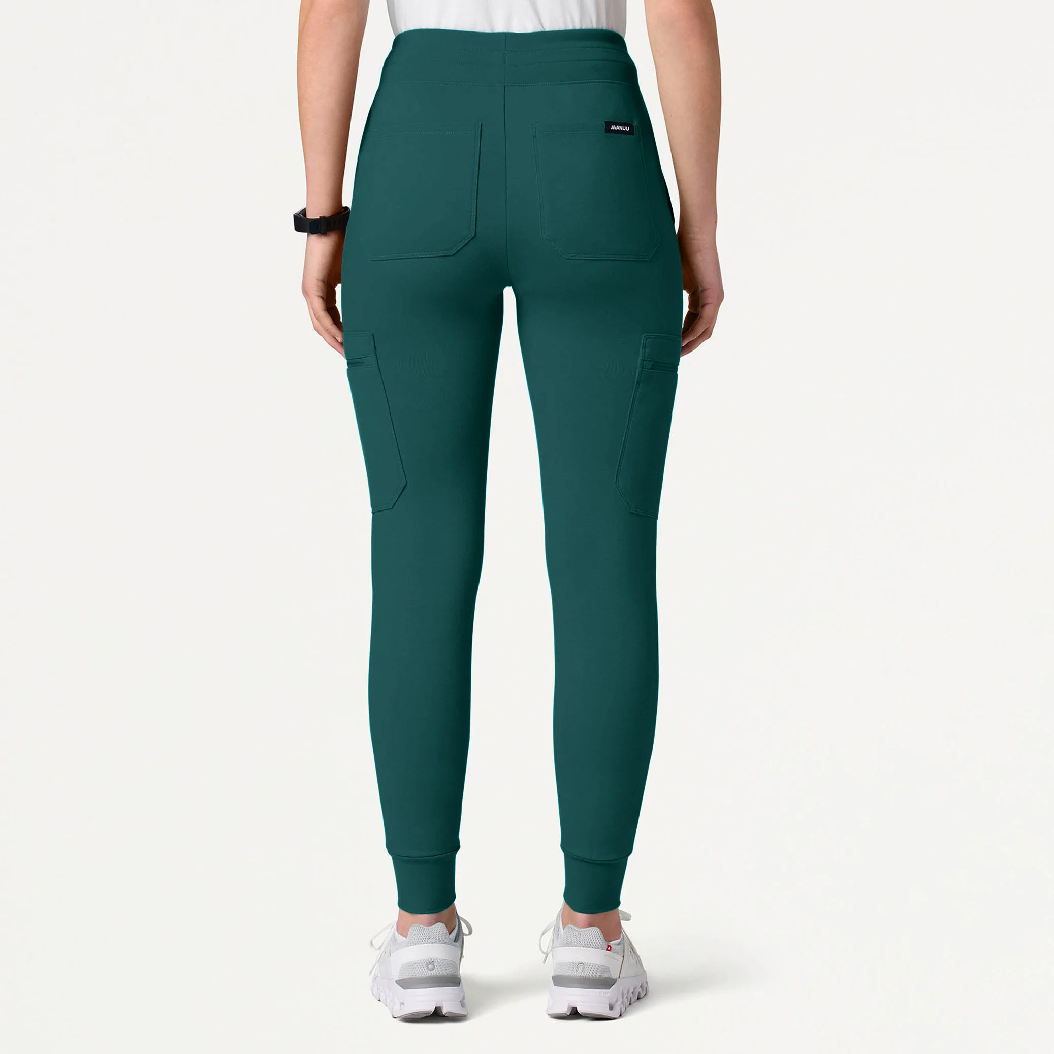 Kait 10-Pocket Skinny UltraSOFT™ Scrub Jogger - Midnight Green - Image 3
