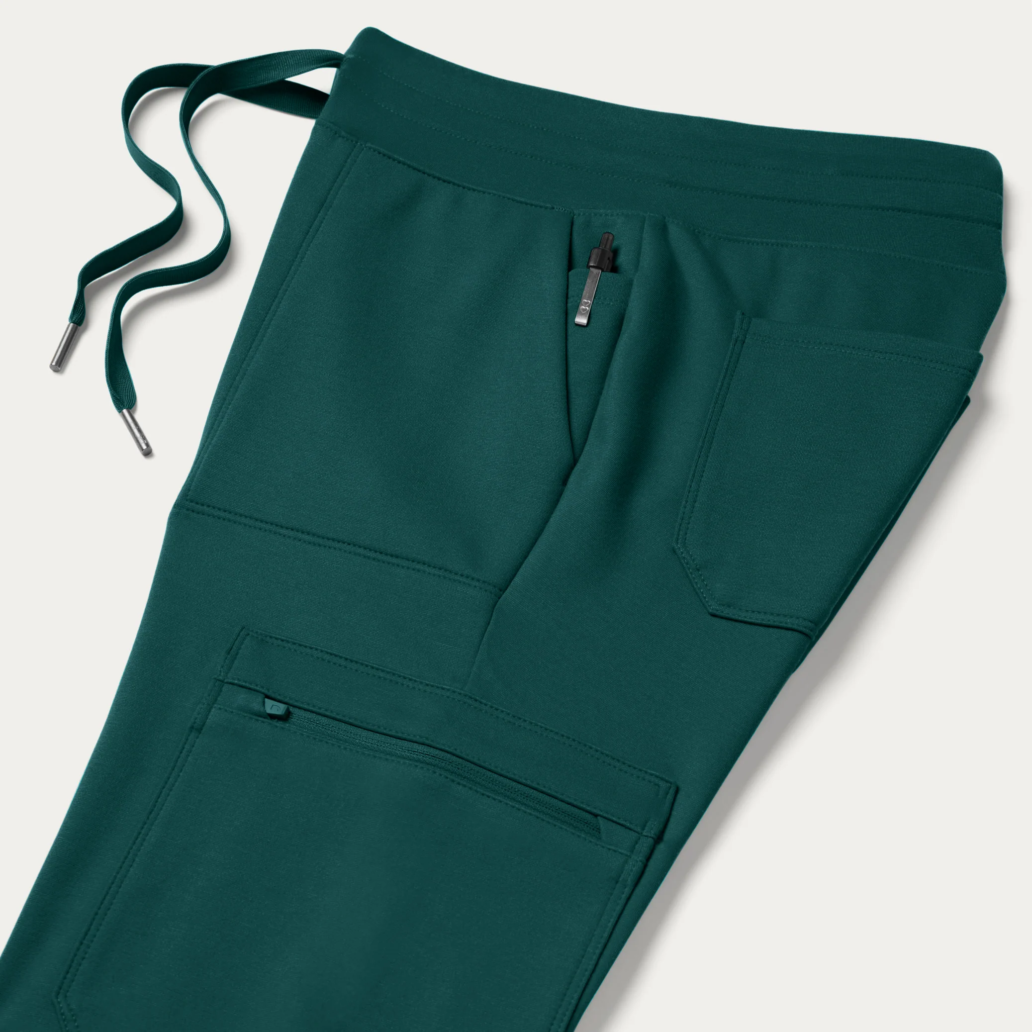 Kait 10-Pocket Skinny UltraSOFT™ Scrub Jogger - Midnight Green - Image 5