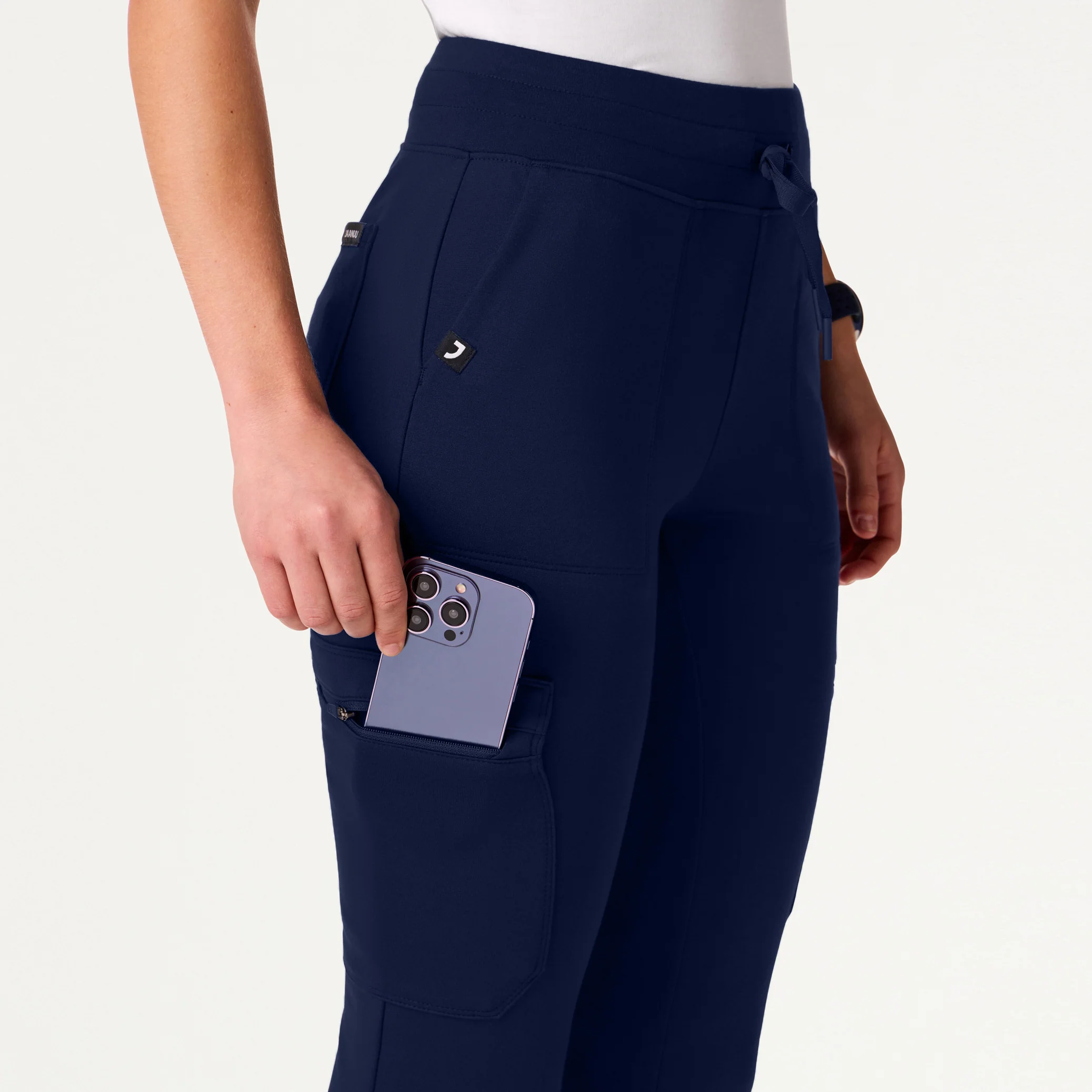 Kait 10-Pocket Skinny UltraSOFT™ Scrub Jogger - Midnight Navy - Image 7