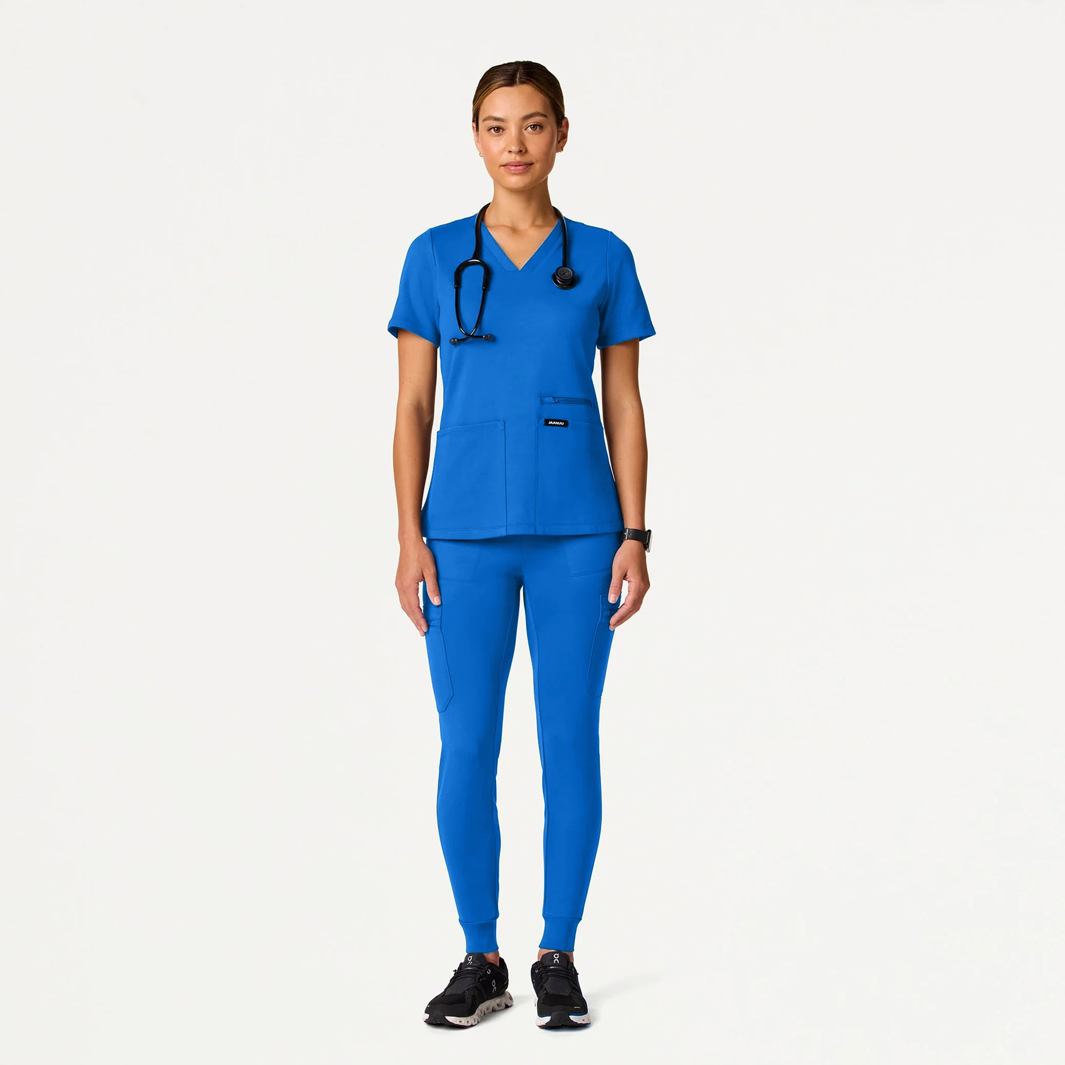 Kait 10-Pocket Skinny UltraSOFT™ Scrub Jogger - Royal Blue - Image 2