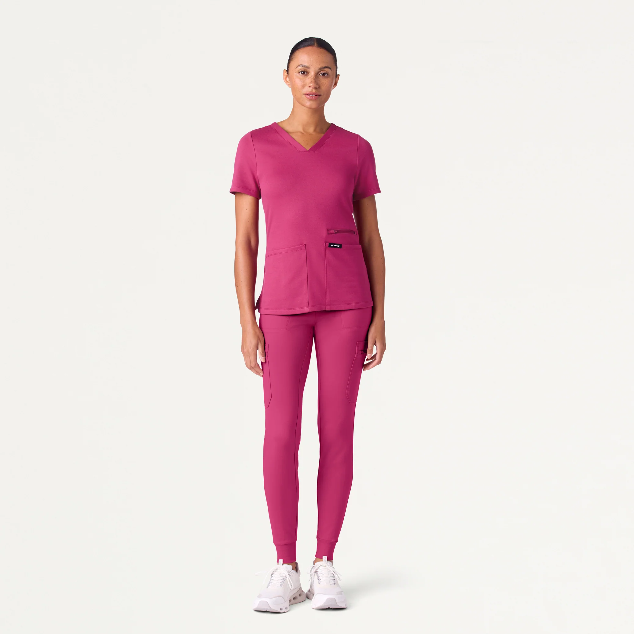 Kait 10-Pocket Skinny UltraSOFT™ Scrub Jogger - Wild Berry - Image 2