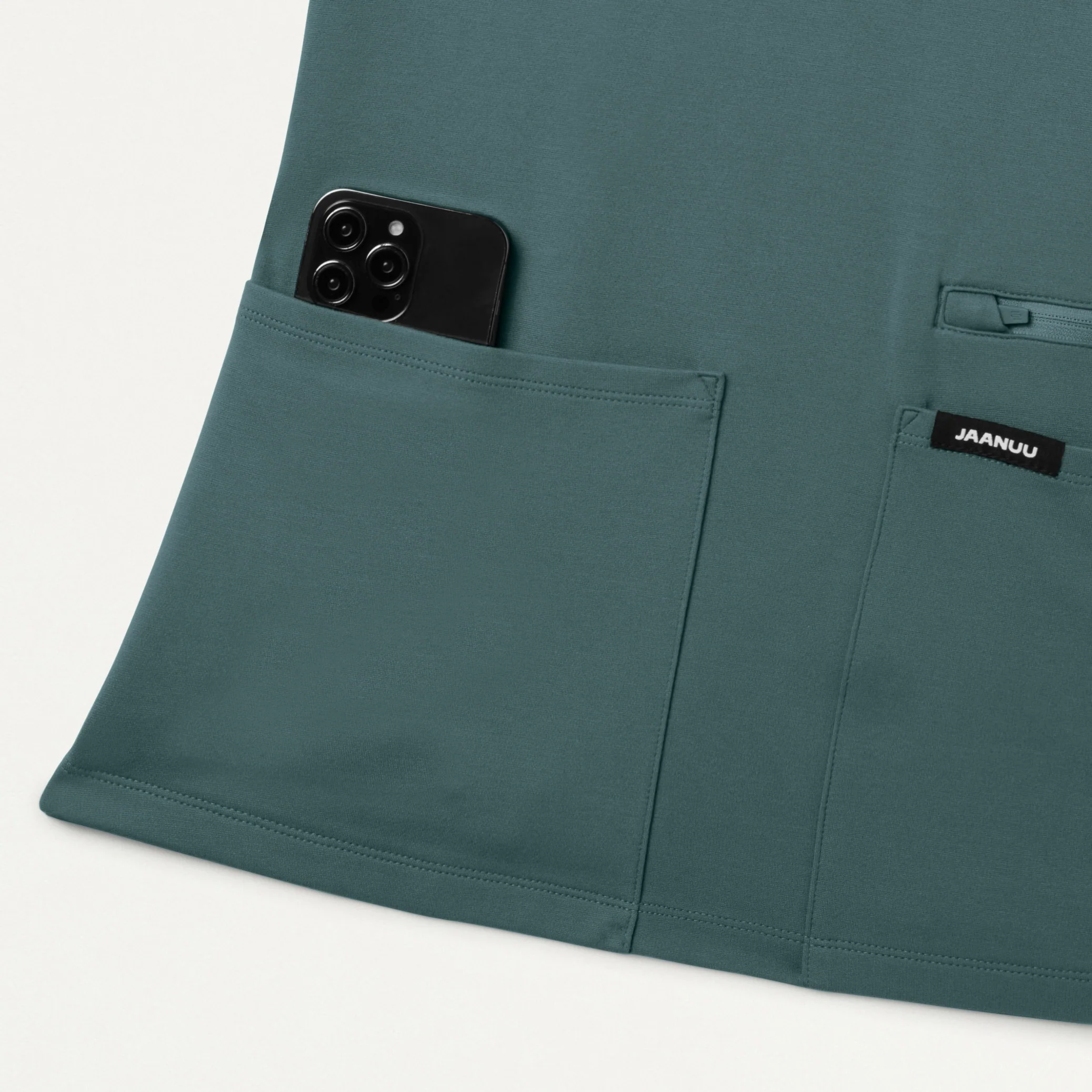 Kass Slim 4-Pocket UltraSOFT™ Scrub Top - Alpine Green - Image 5