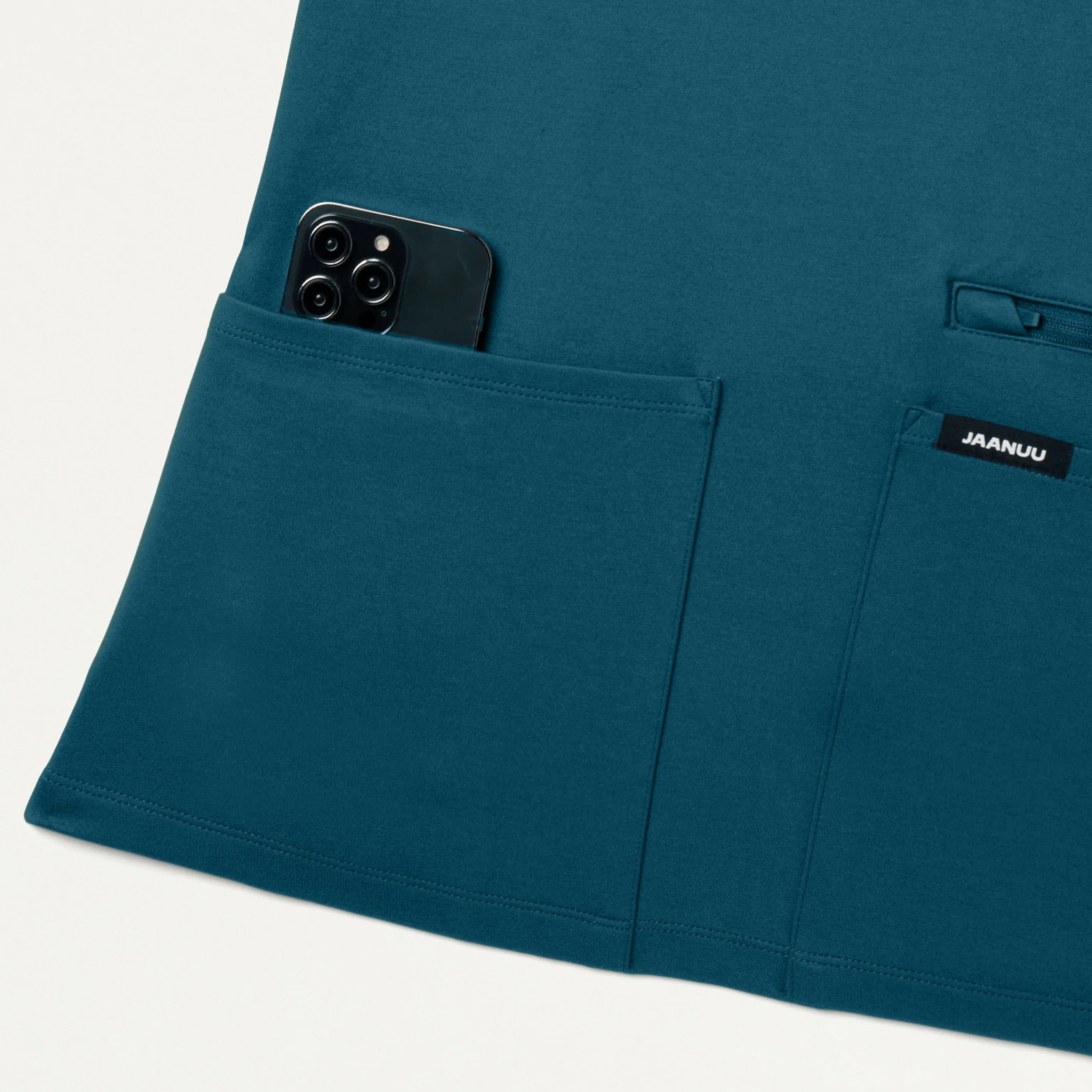 Kass Slim 4-Pocket UltraSOFT™ Scrub Top - Caribbean Blue - Image 7