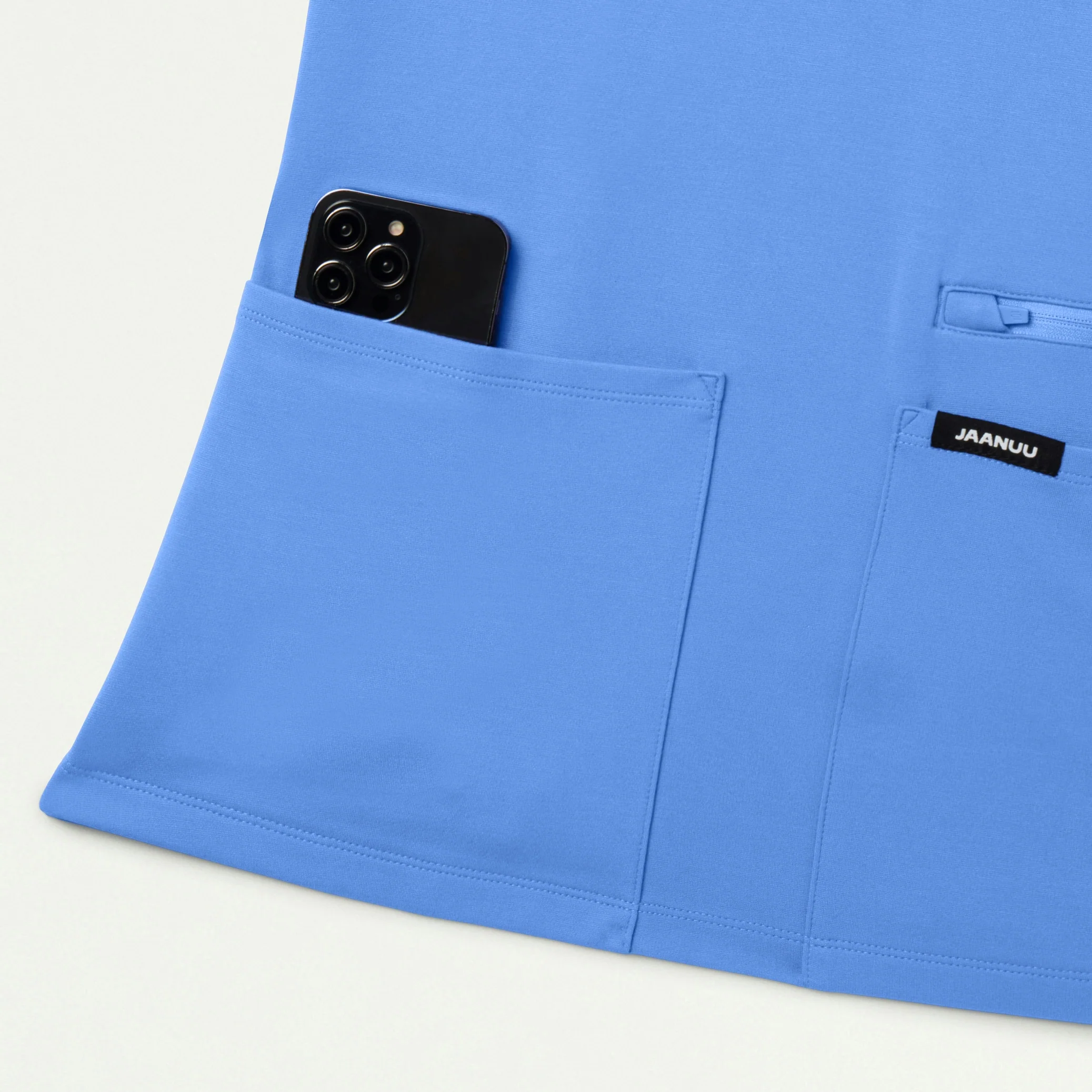 Kass Slim 4-Pocket UltraSOFT™ Scrub Top - Ceil Blue - Image 7