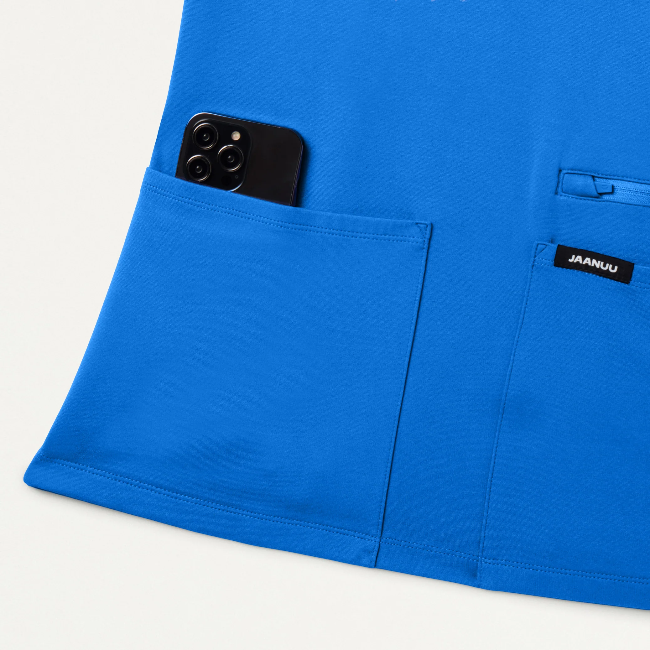 Kass Slim 4-Pocket UltraSOFT™ Scrub Top - Royal Blue - Image 6