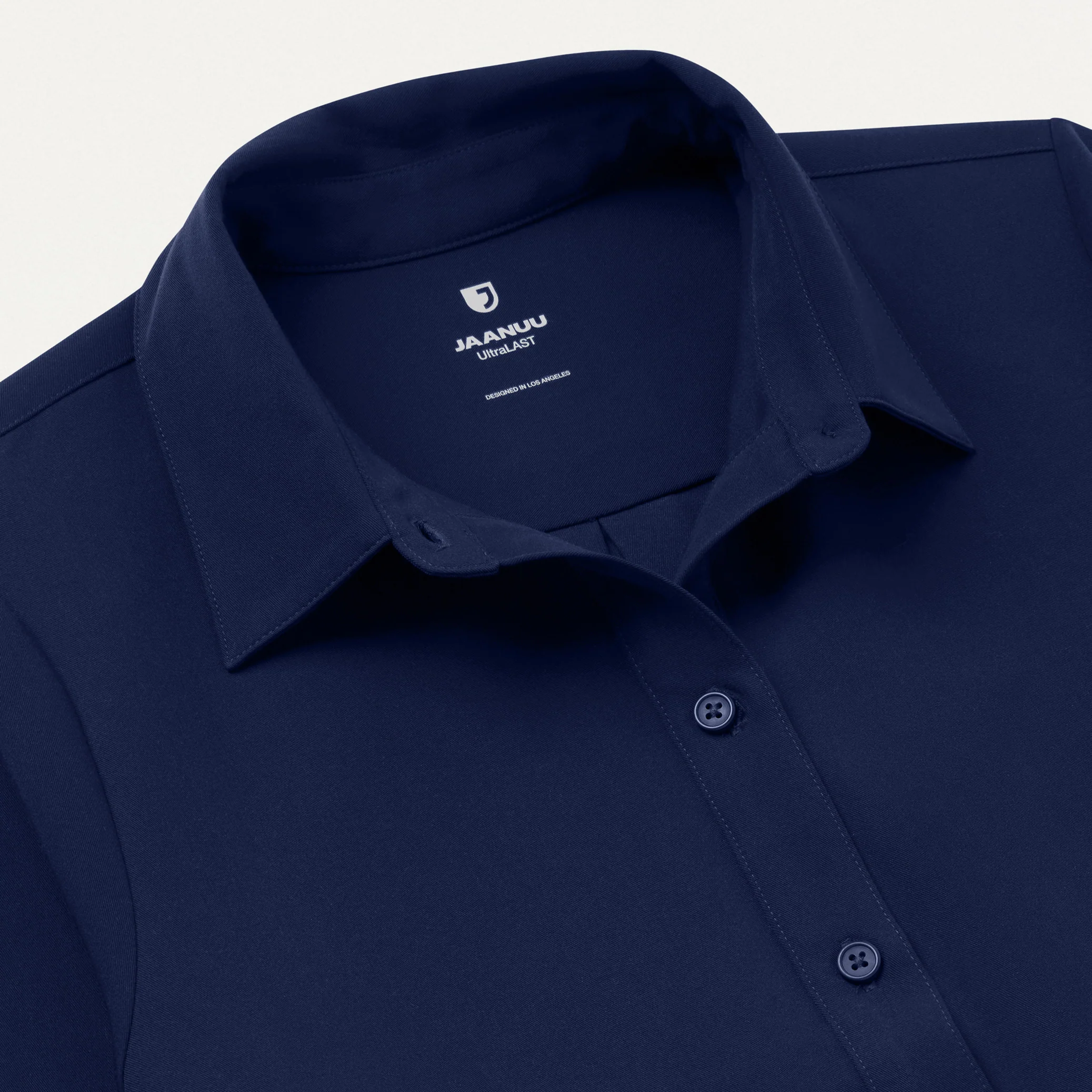 Kenna Cropped Button-Up Scrub Shirt - Midnight Navy - Image 5