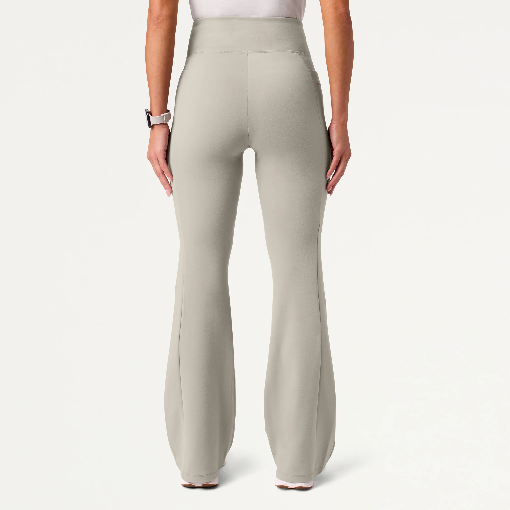 Lina UltraSOFT™ Yoga Flare Scrub Pant - Fog - Image 3