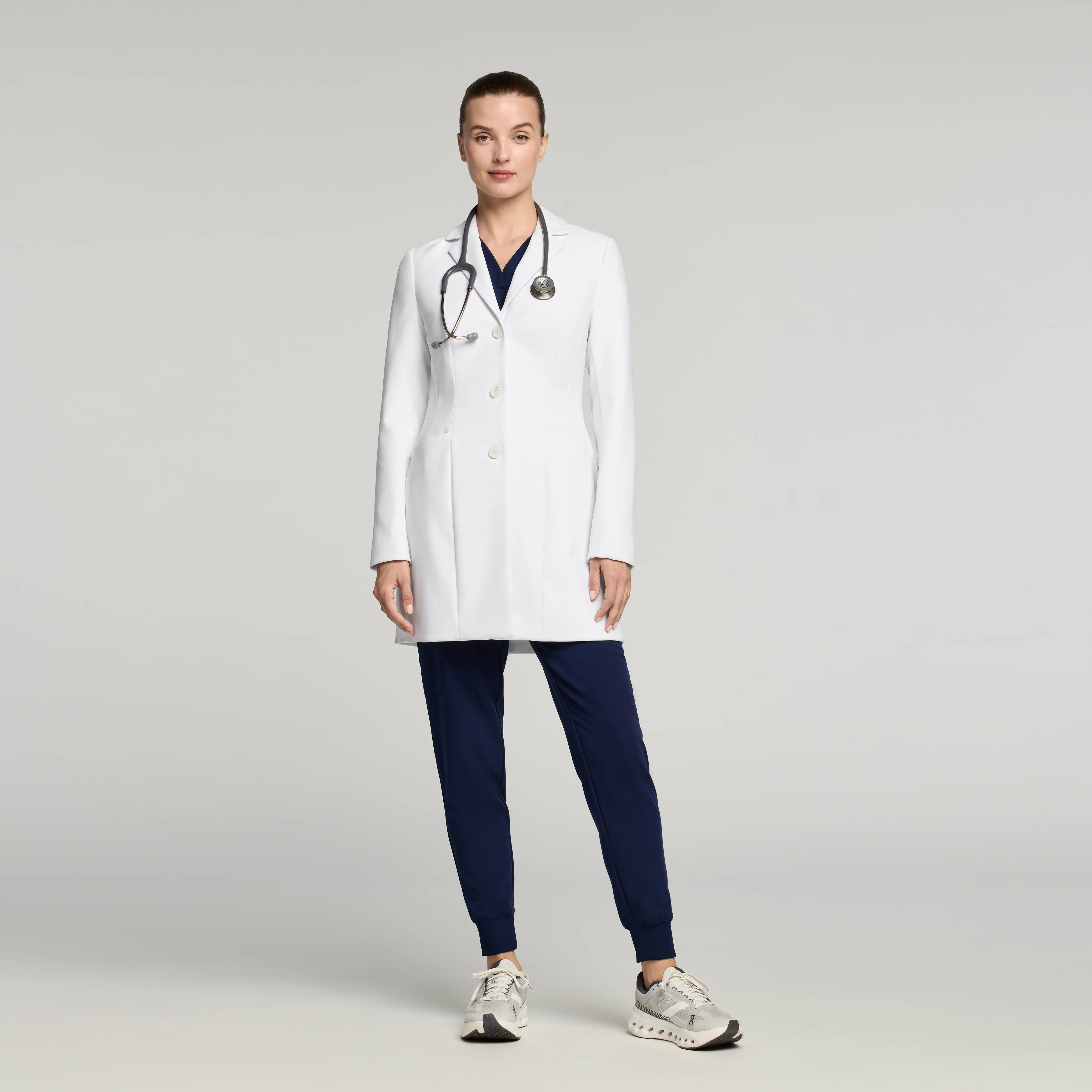 Linea 34" White Coat - White - Image 5