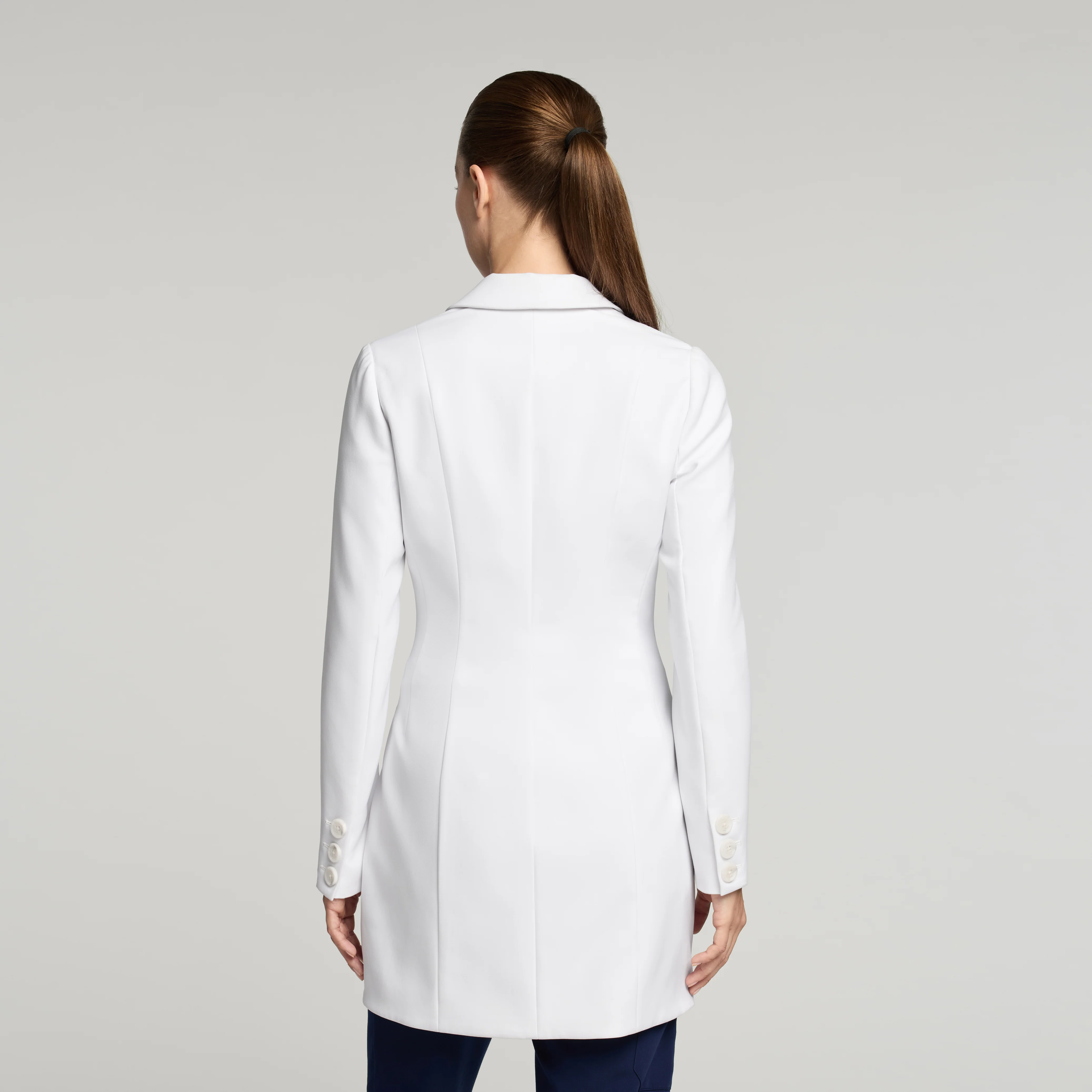 Linea 34" White Coat - White - Image 6