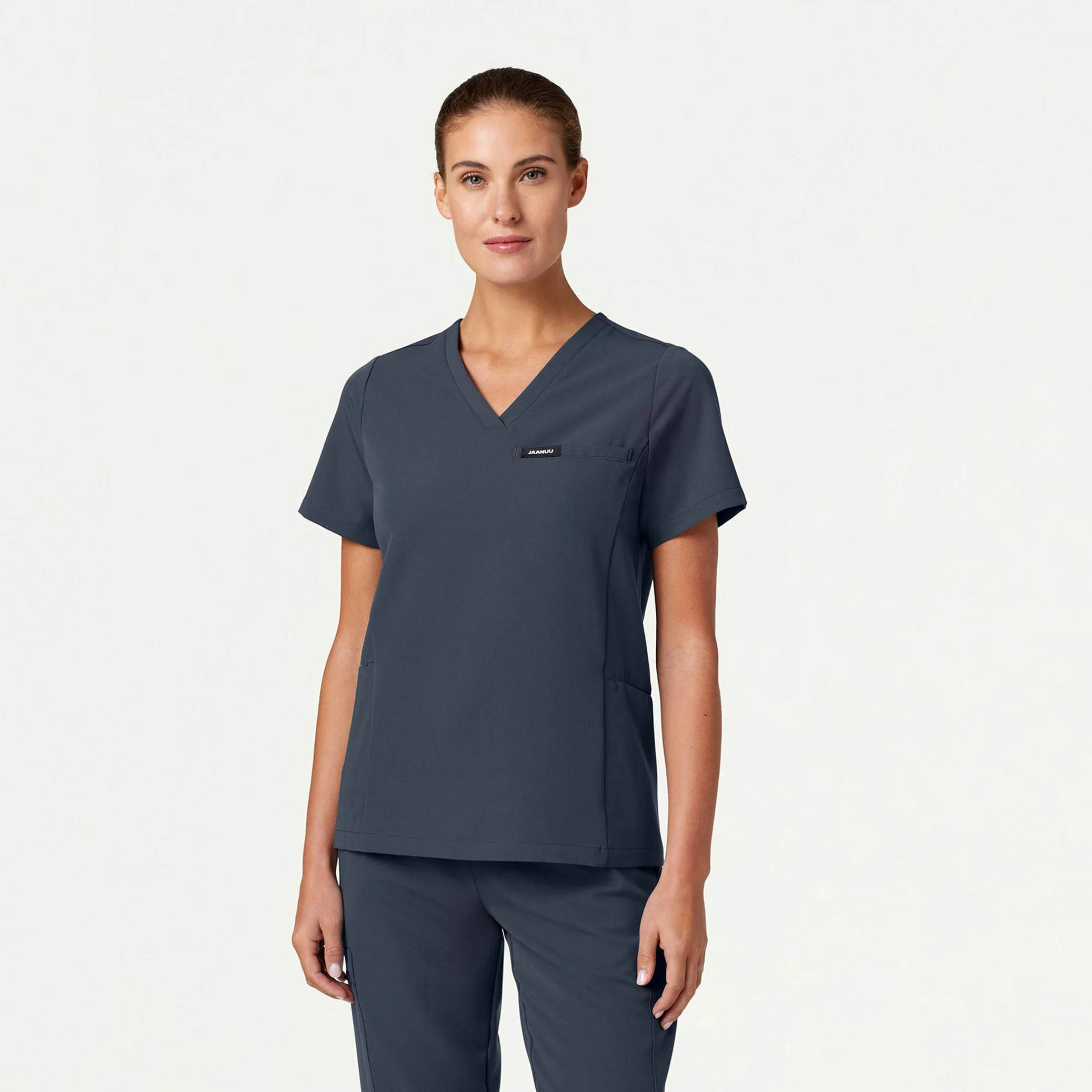 Magna 3-Pocket Scrub Top - Carbon Gray