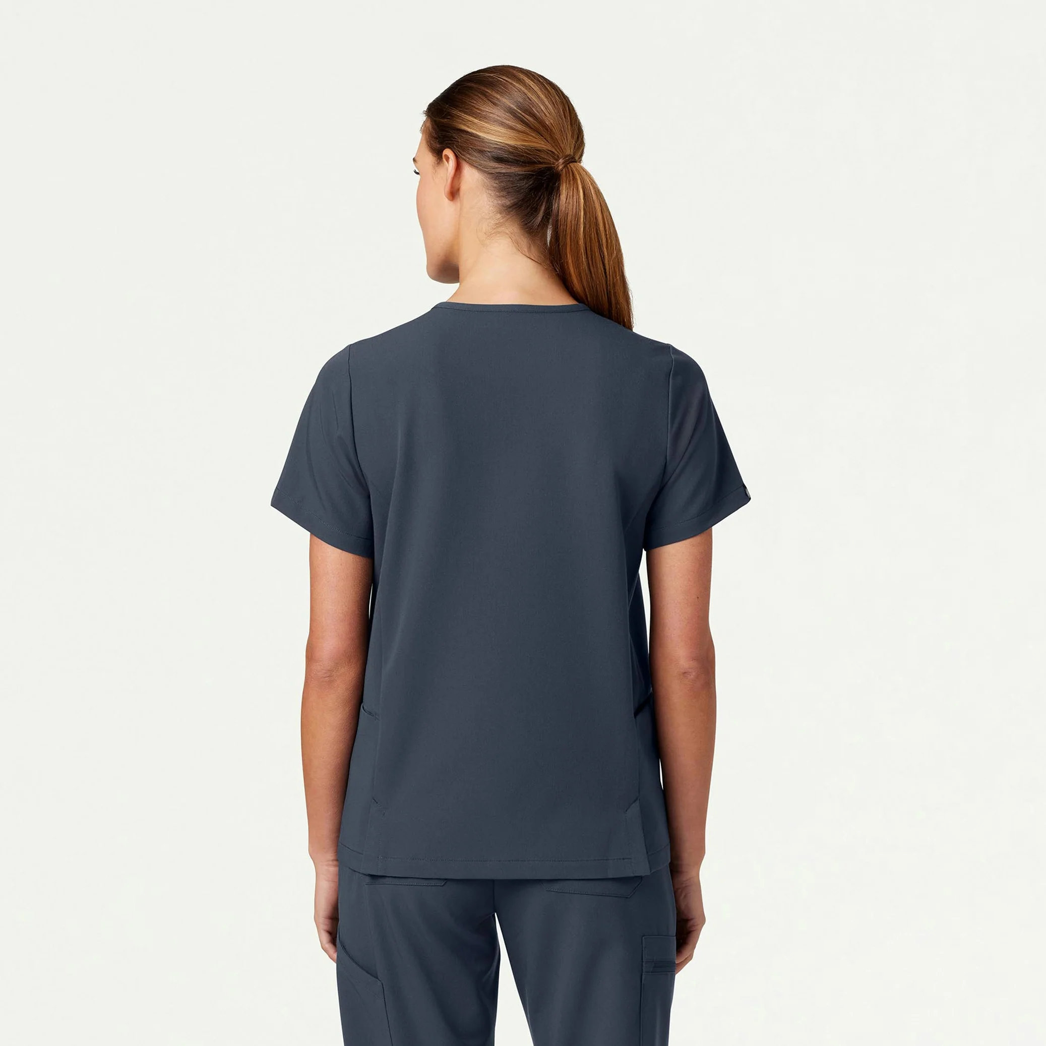 Magna 3-Pocket Scrub Top - Carbon Gray - Image 5