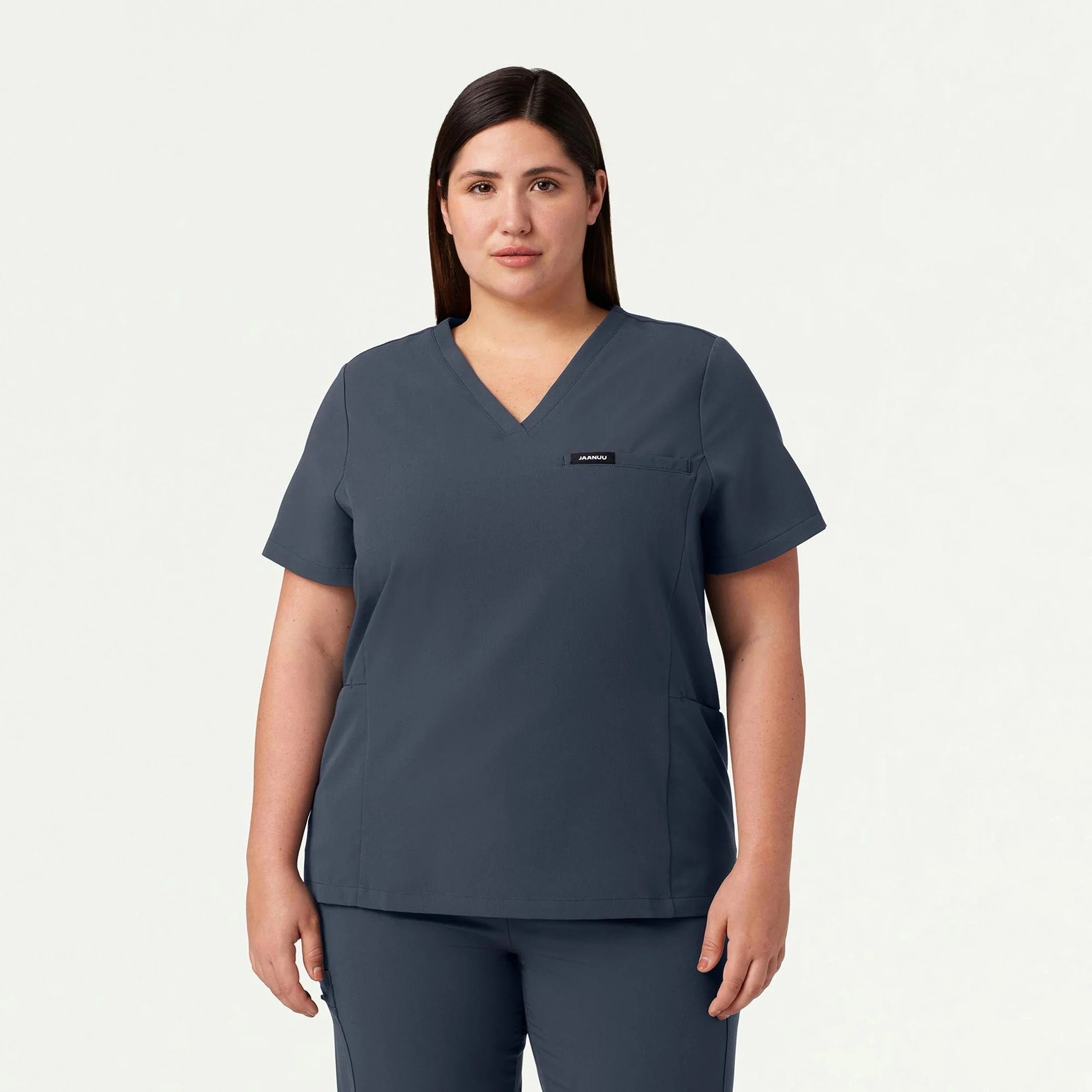 Magna 3-Pocket Scrub Top - Carbon Gray - Image 6