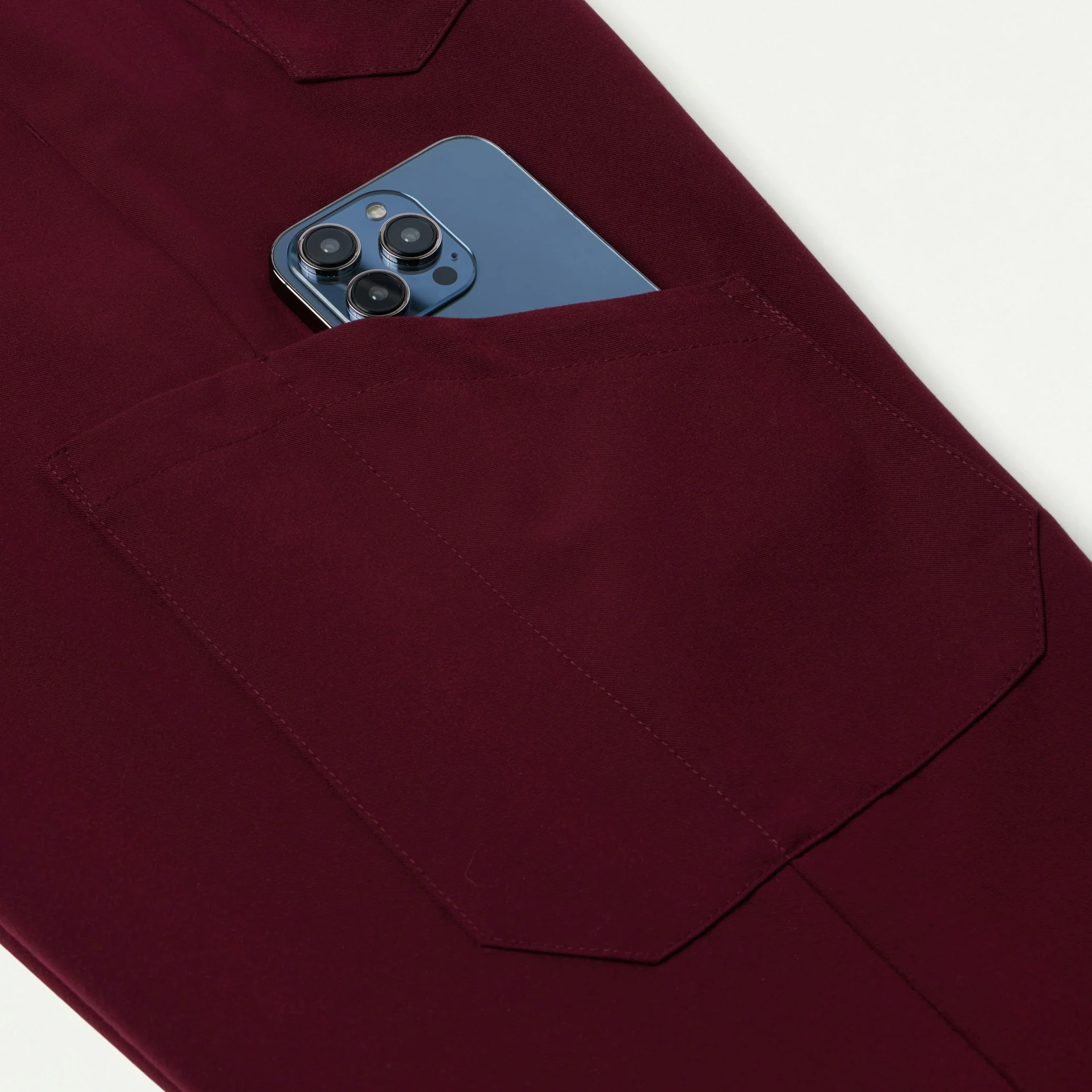 Neo Everyday Cargo Scrub Jogger - Burgundy - Image 8