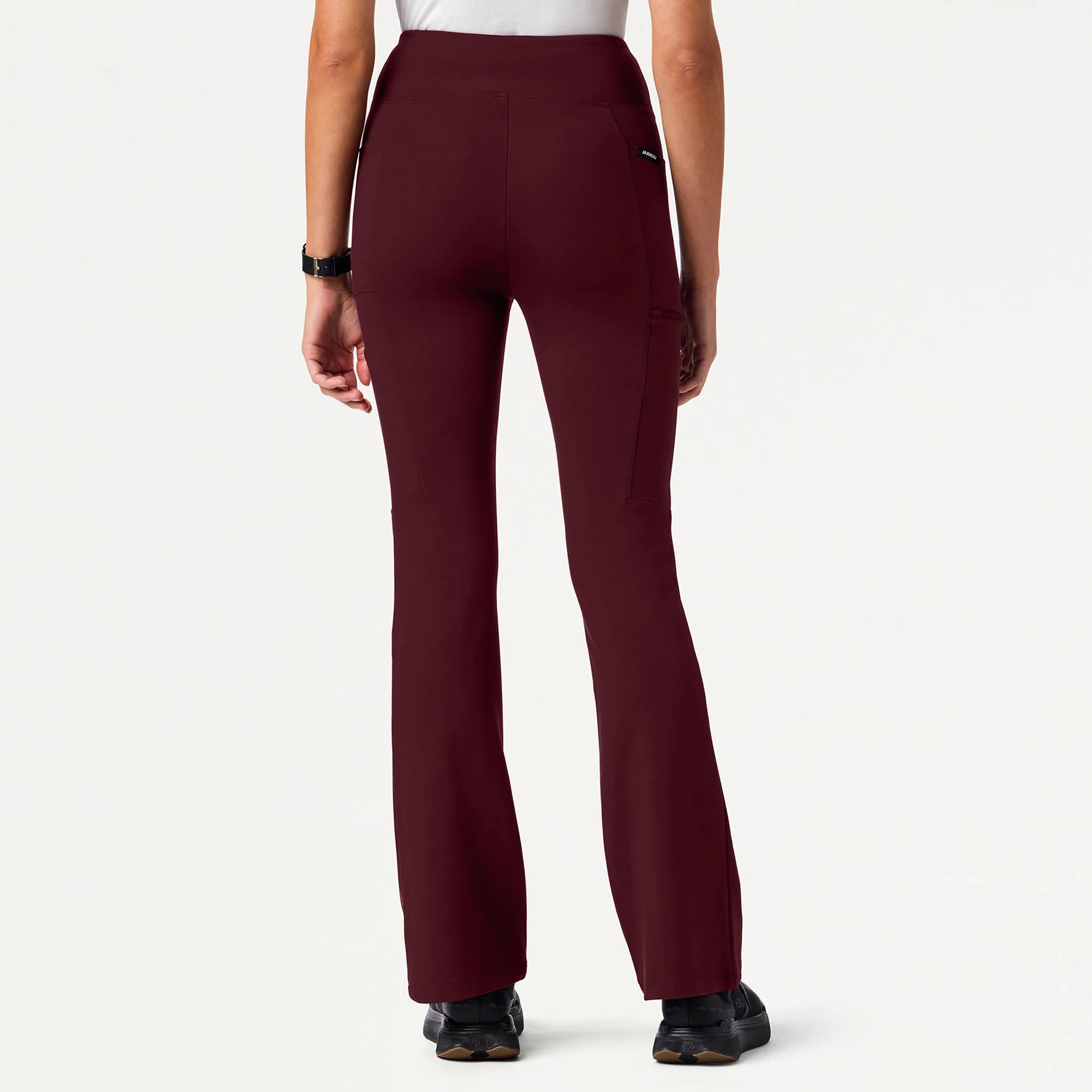 Perri UltraSOFT™ Yoga Scrub Pant - Burgundy - Image 4