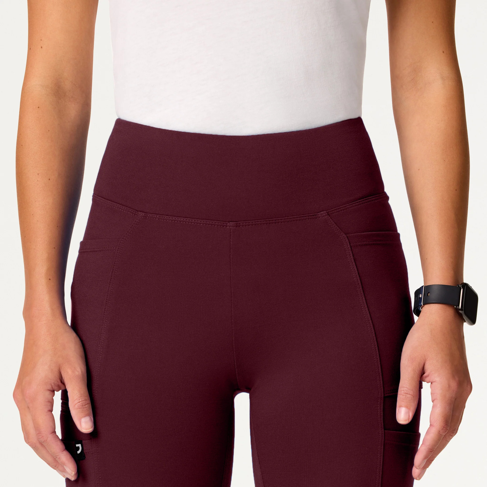 Perri UltraSOFT™ Yoga Scrub Pant - Burgundy - Image 5