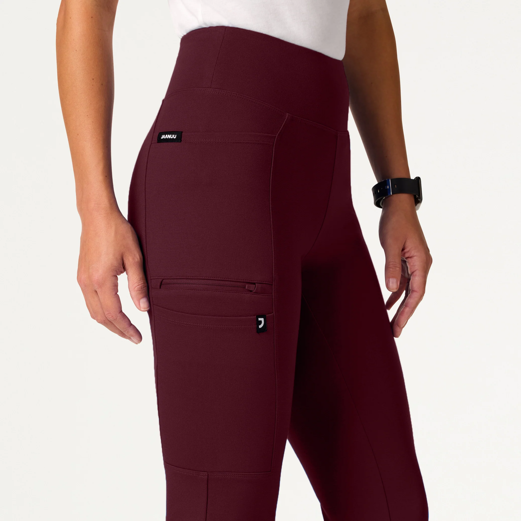 Perri UltraSOFT™ Yoga Scrub Pant - Burgundy - Image 6