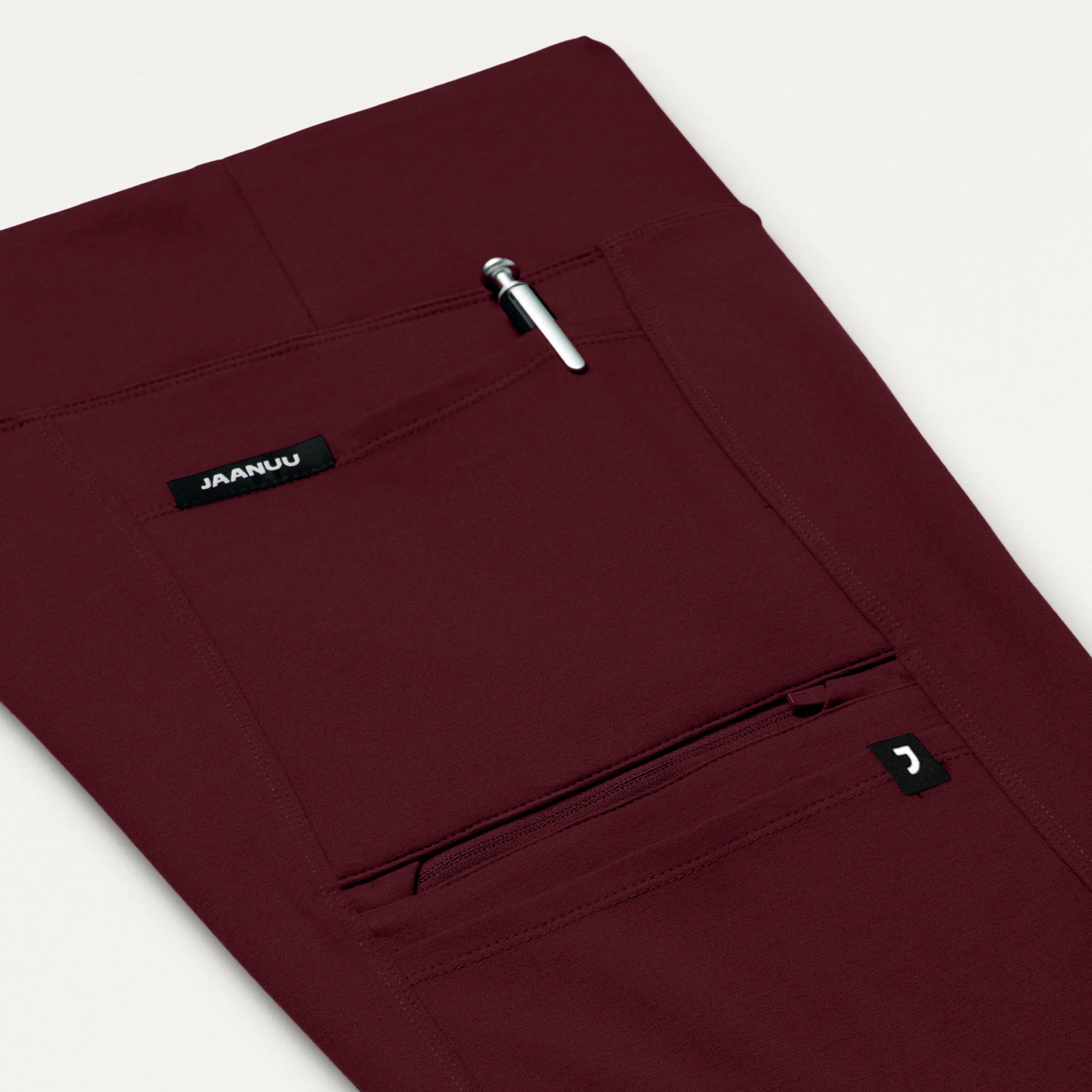 Perri UltraSOFT™ Yoga Scrub Pant - Burgundy - Image 9
