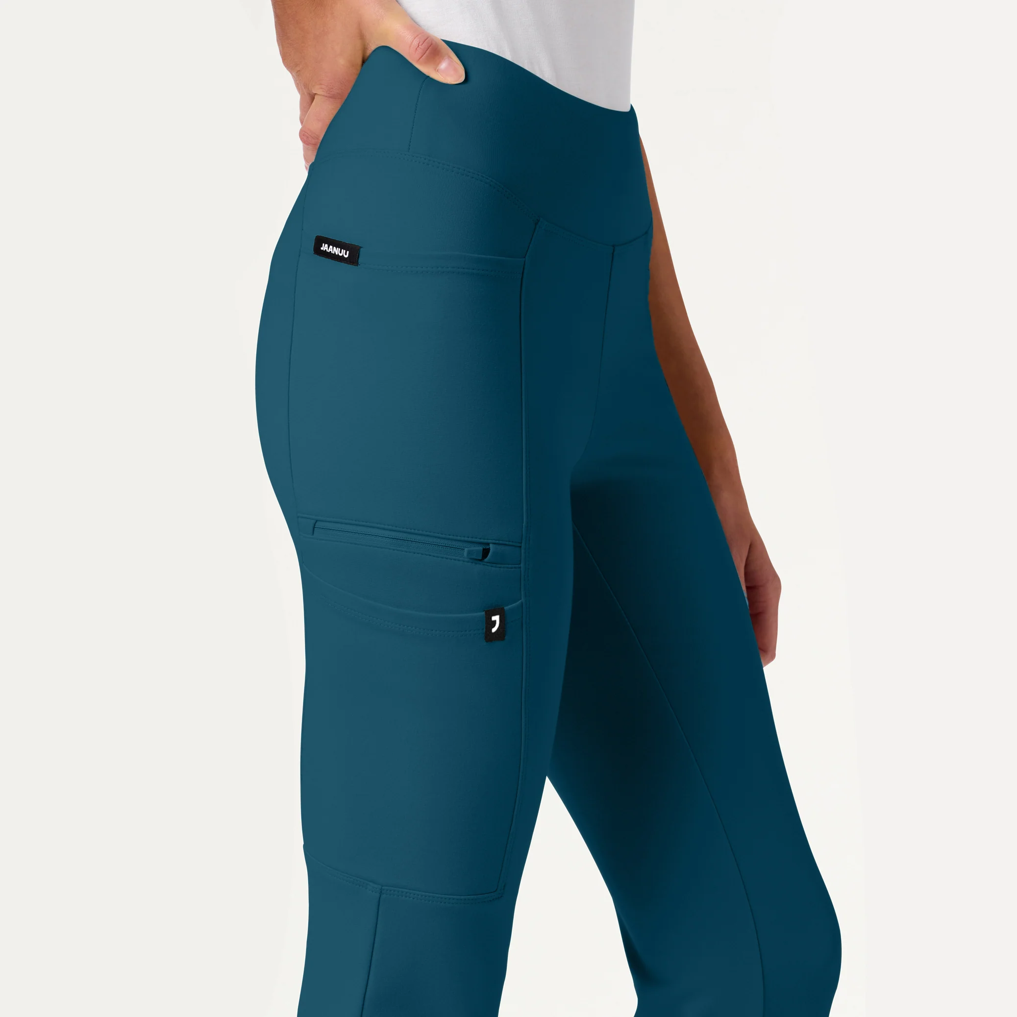 Perri UltraSOFT™ Yoga Scrub Pant - Caribbean Blue - Image 6