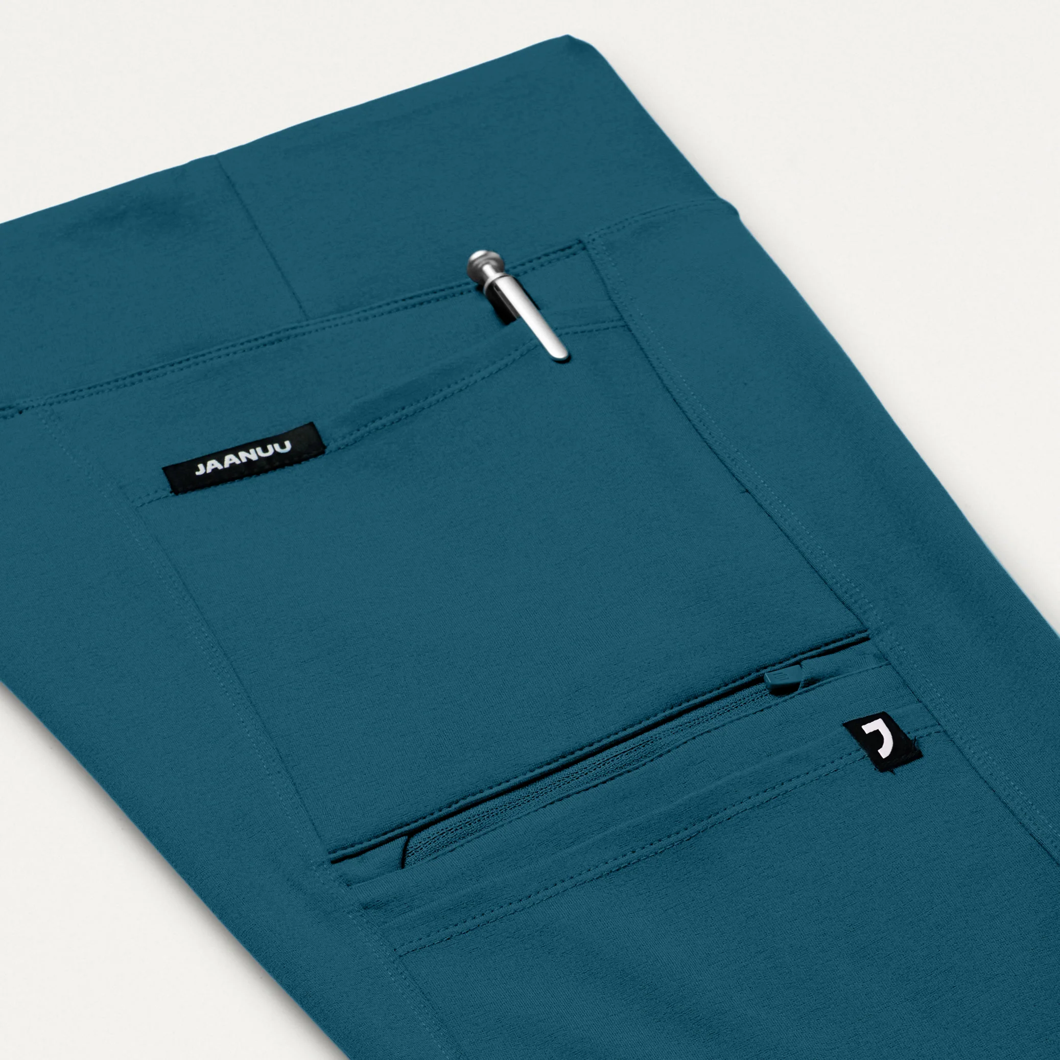 Perri UltraSOFT™ Yoga Scrub Pant - Caribbean Blue - Image 9
