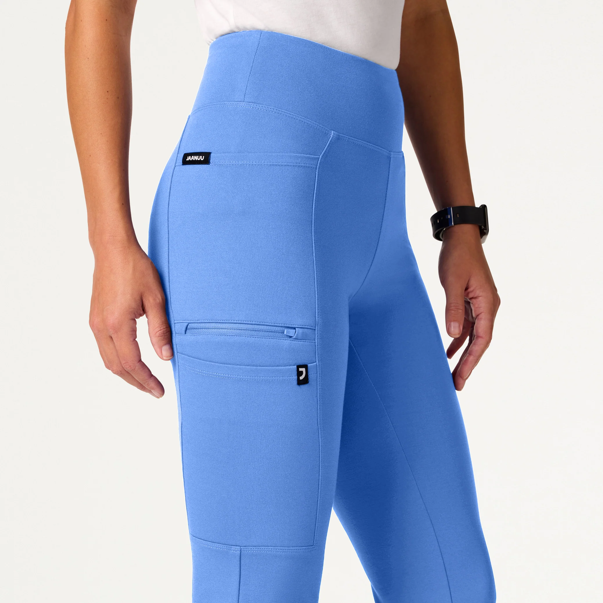 Perri UltraSOFT™ Yoga Scrub Pant - Ceil Blue - Image 6