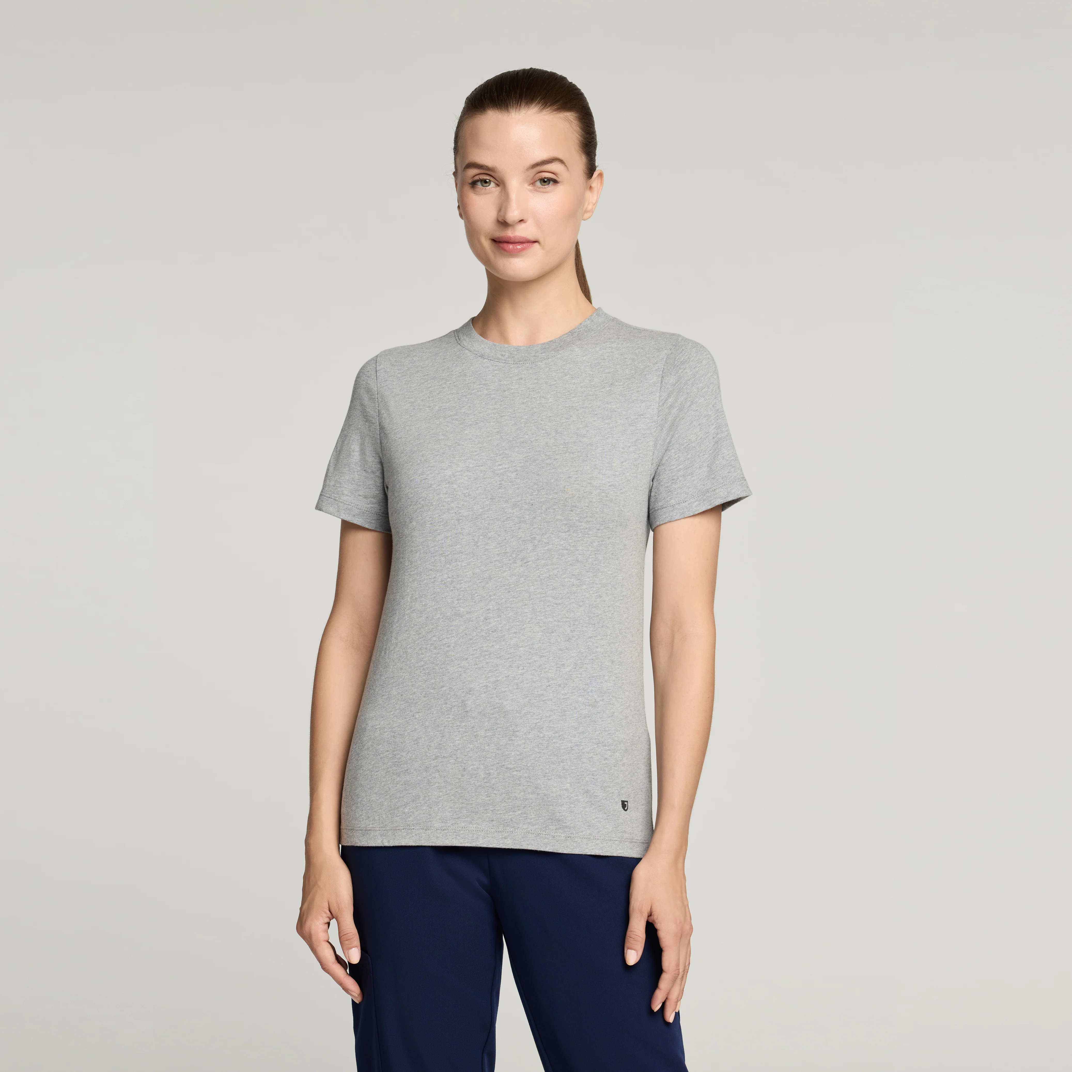 Regenˣ Short-Sleeve Cotton Underscrub - Heather Gray - Image 3