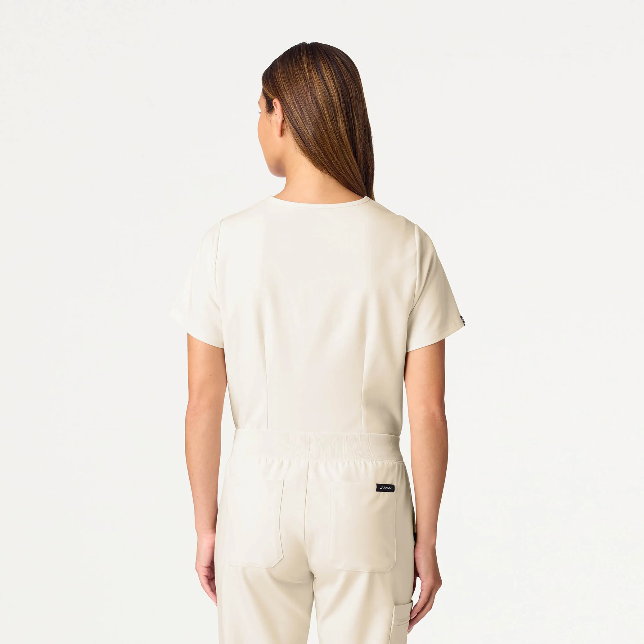 Rhena Essential 1-Pocket Scrub Top - Birch - Image 4