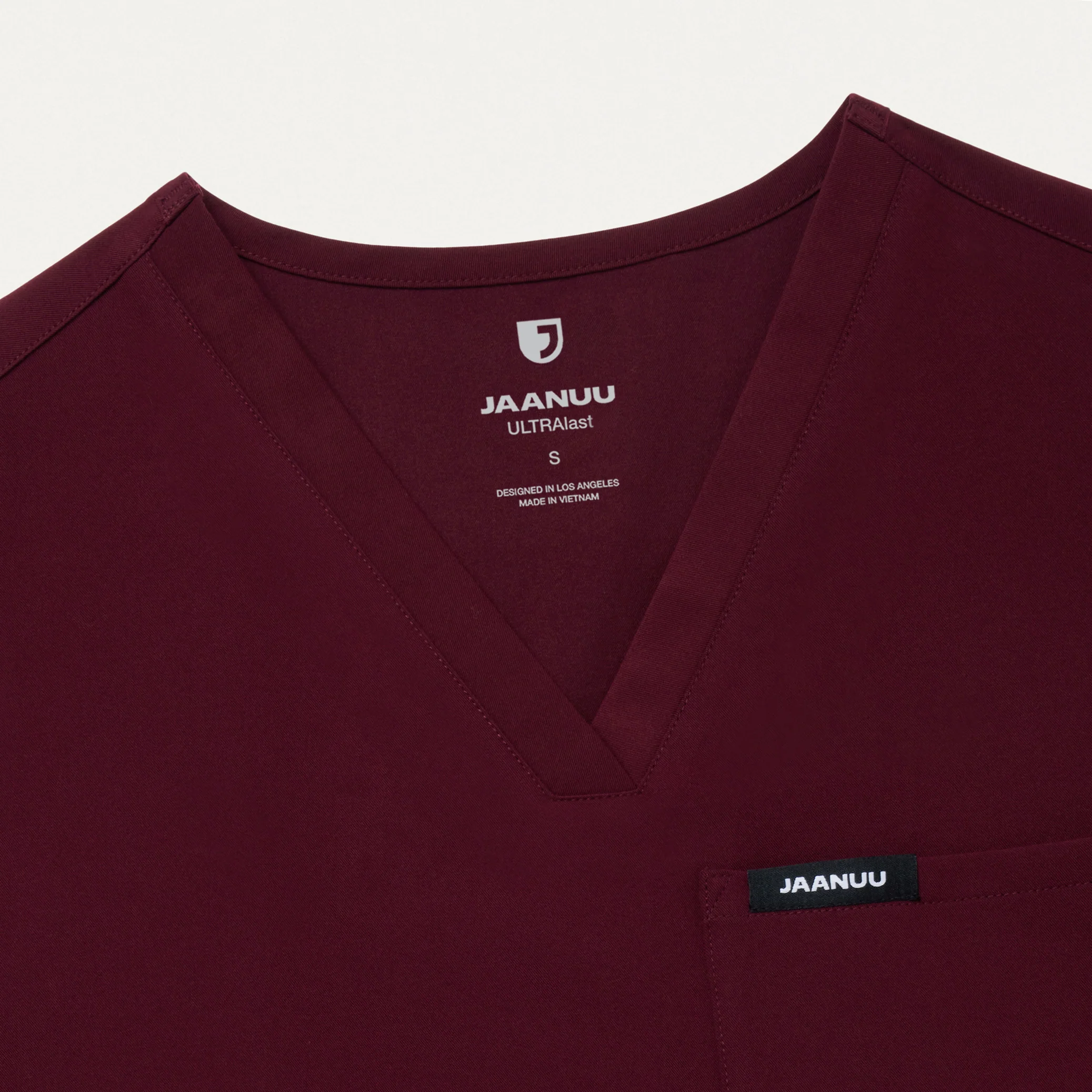 Rhena Essential 1-Pocket Scrub Top - Burgundy - Image 7