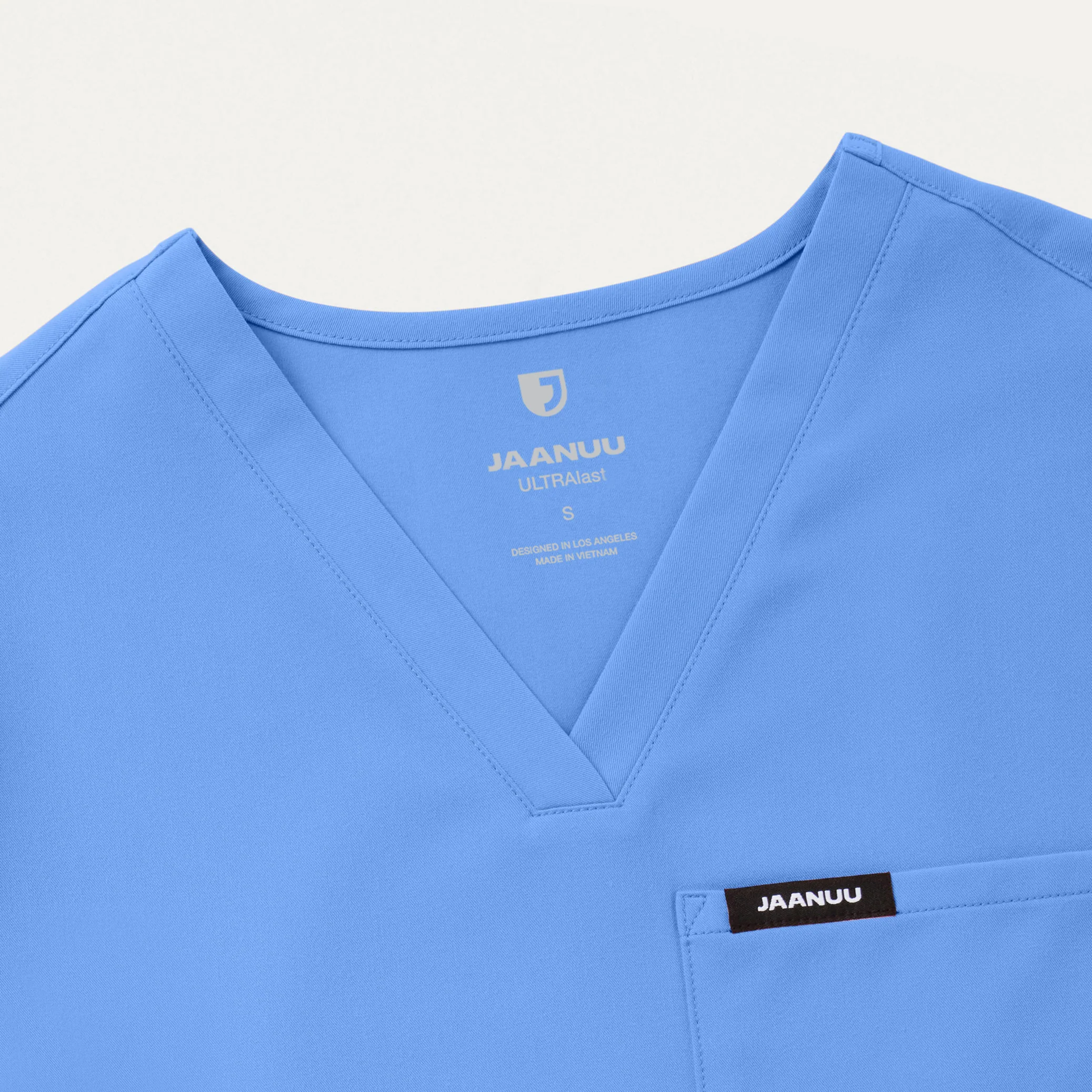 Rhena Essential 1-Pocket Scrub Top - Ceil Blue - Image 7