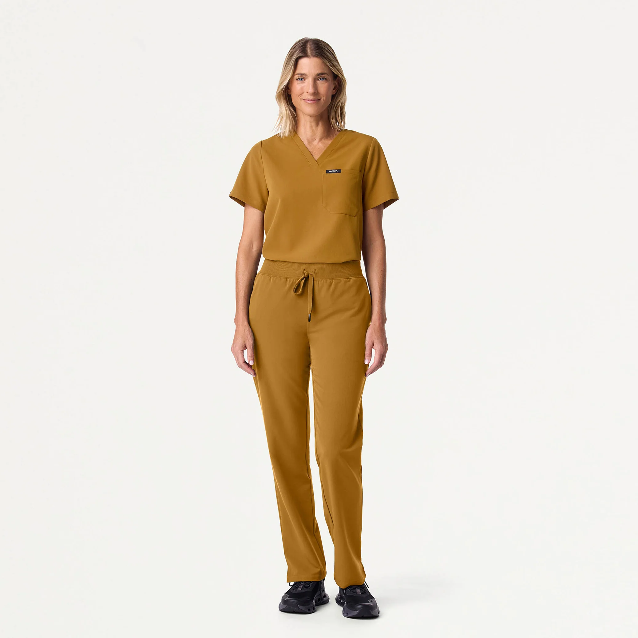 Rhena Essential 1-Pocket Scrub Top - Cider - Image 2