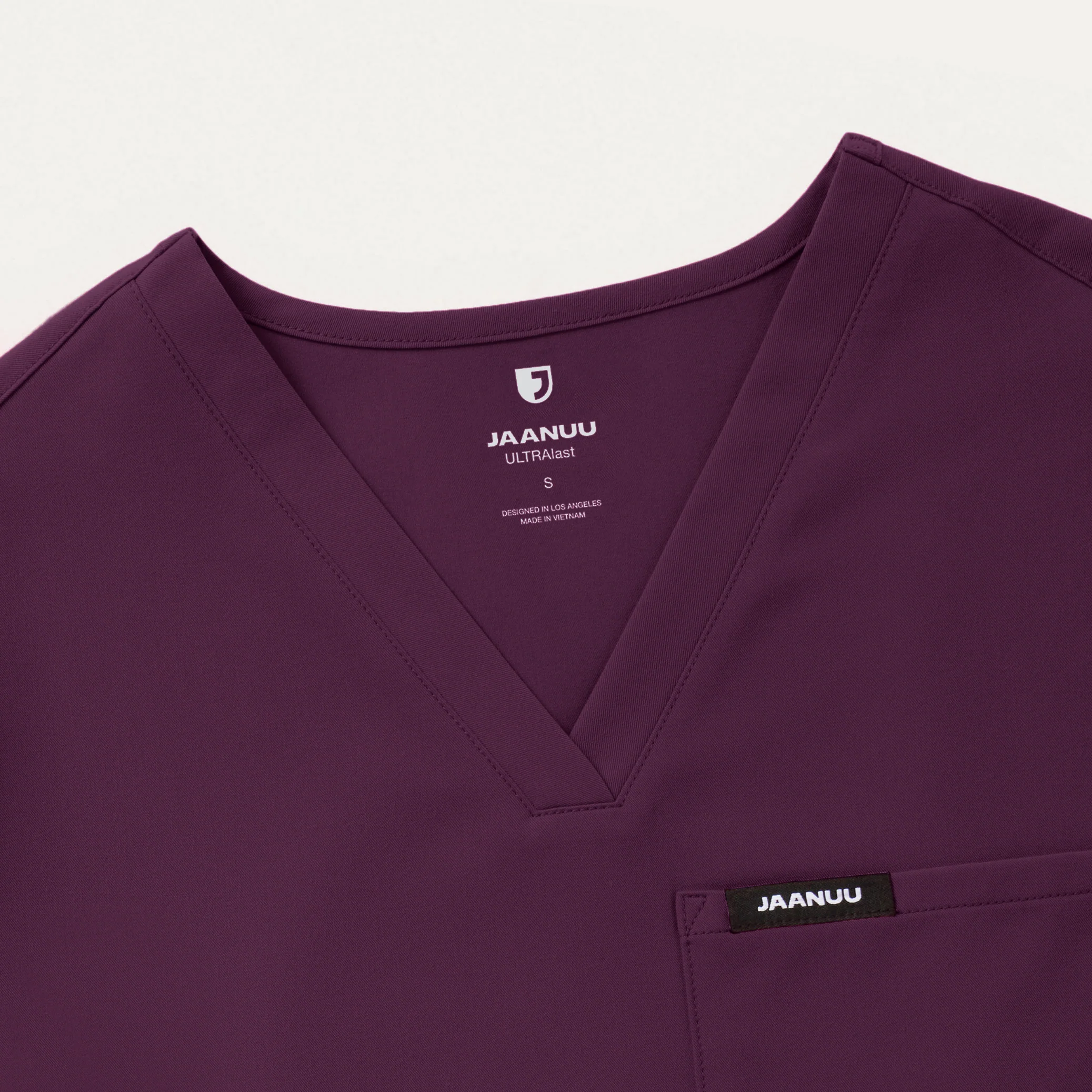 Rhena Essential 1-Pocket Scrub Top - Deep Eggplant - Image 5