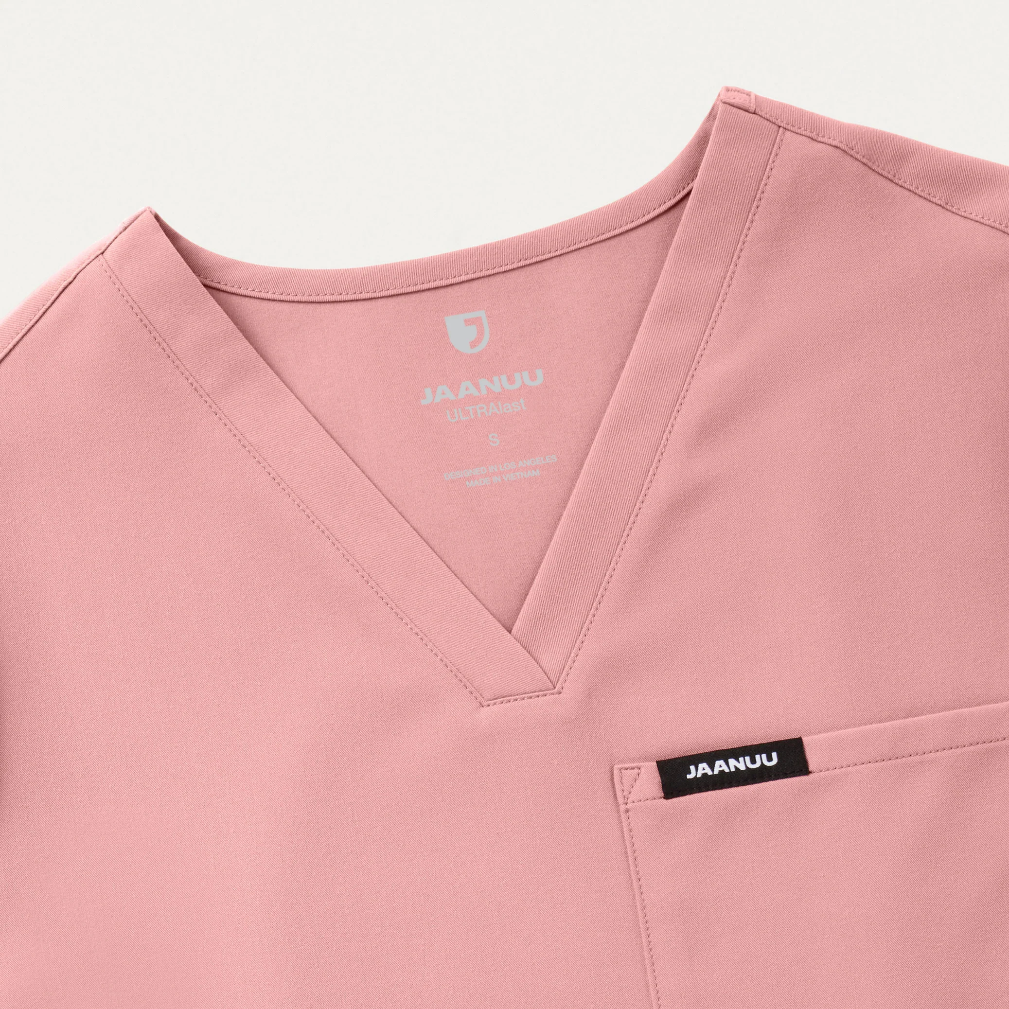 Rhena Essential 1-Pocket Scrub Top - Mauve - Image 7