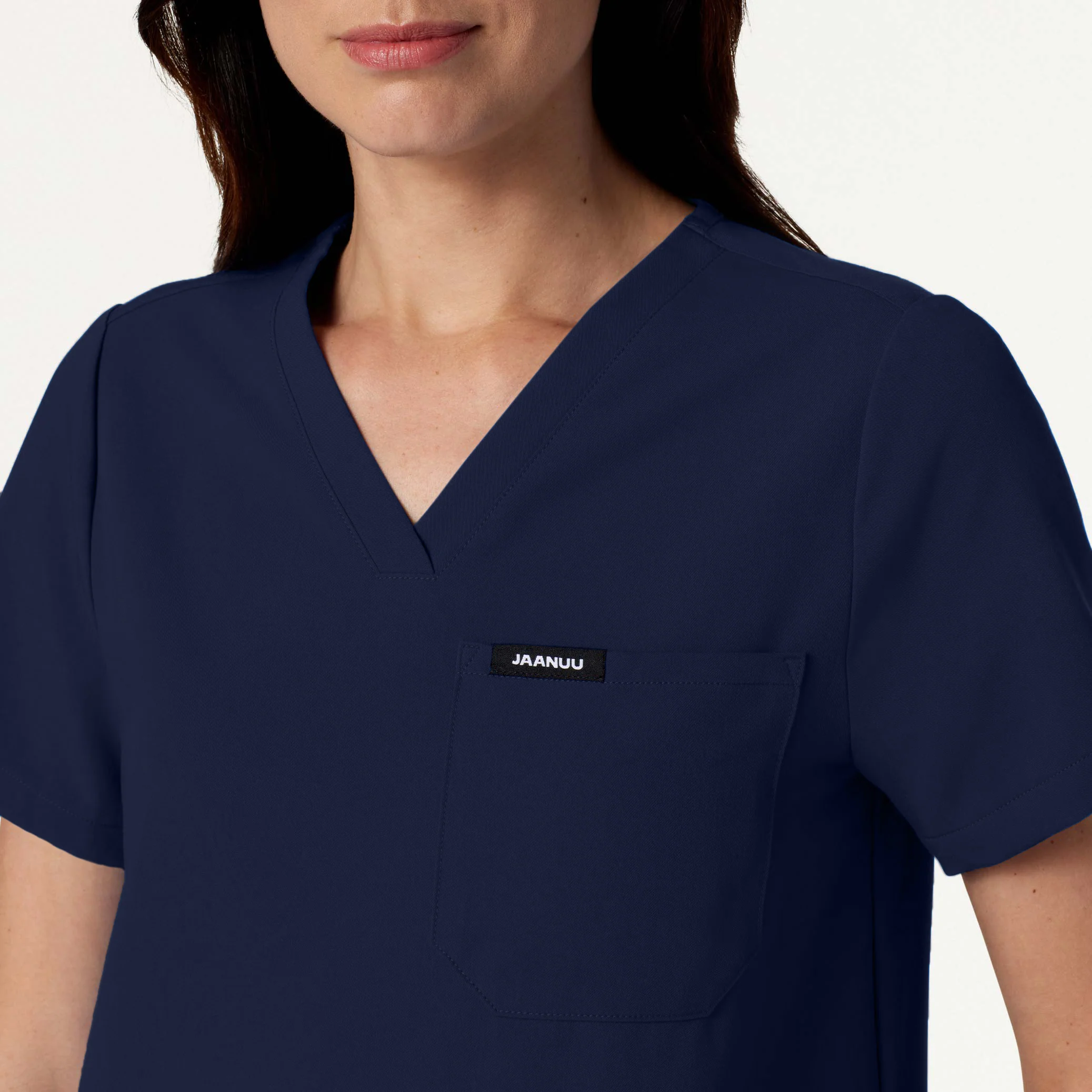 Rhena Essential 1-Pocket Scrub Top - Midnight Navy - Image 4