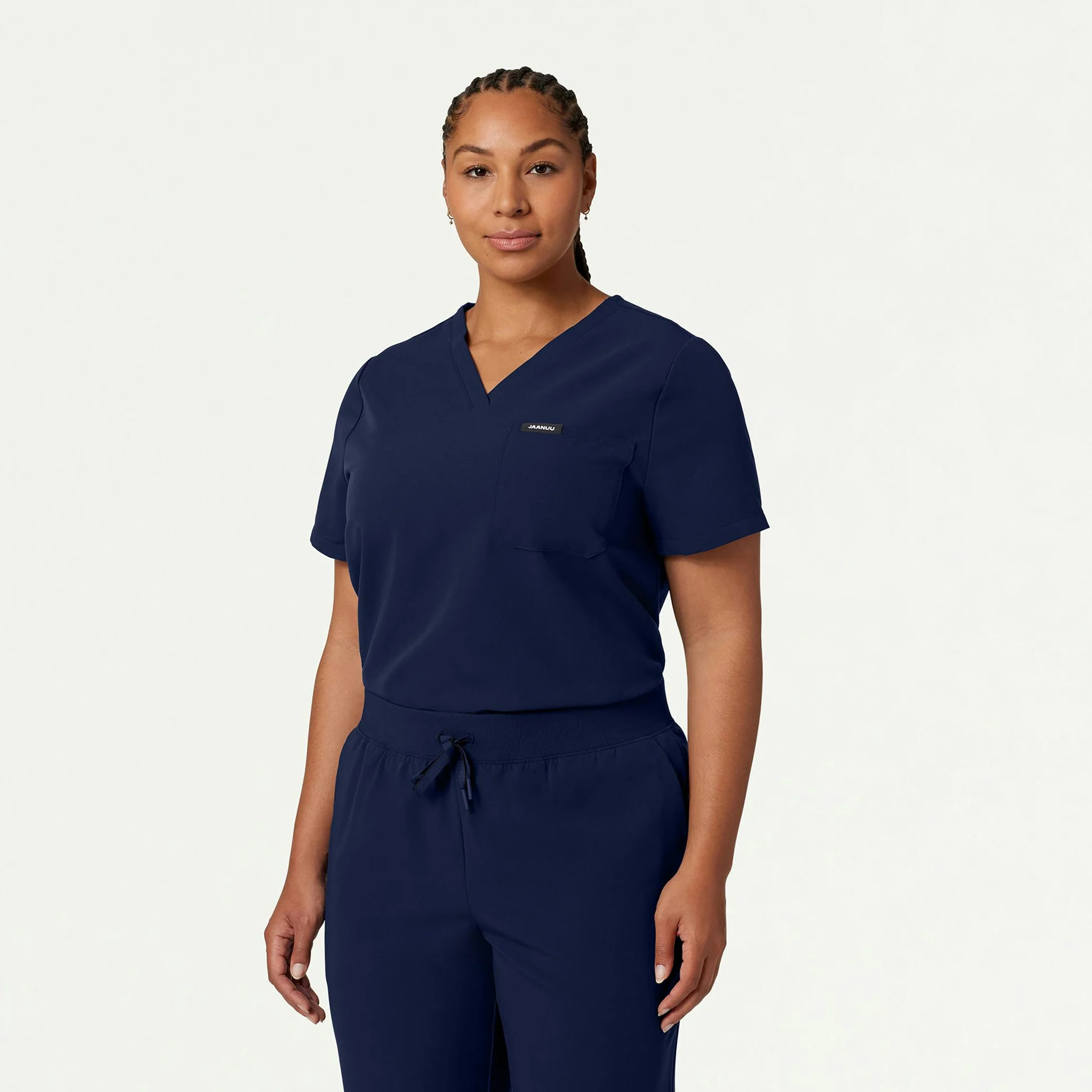 Rhena Essential 1-Pocket Scrub Top - Midnight Navy - Image 5