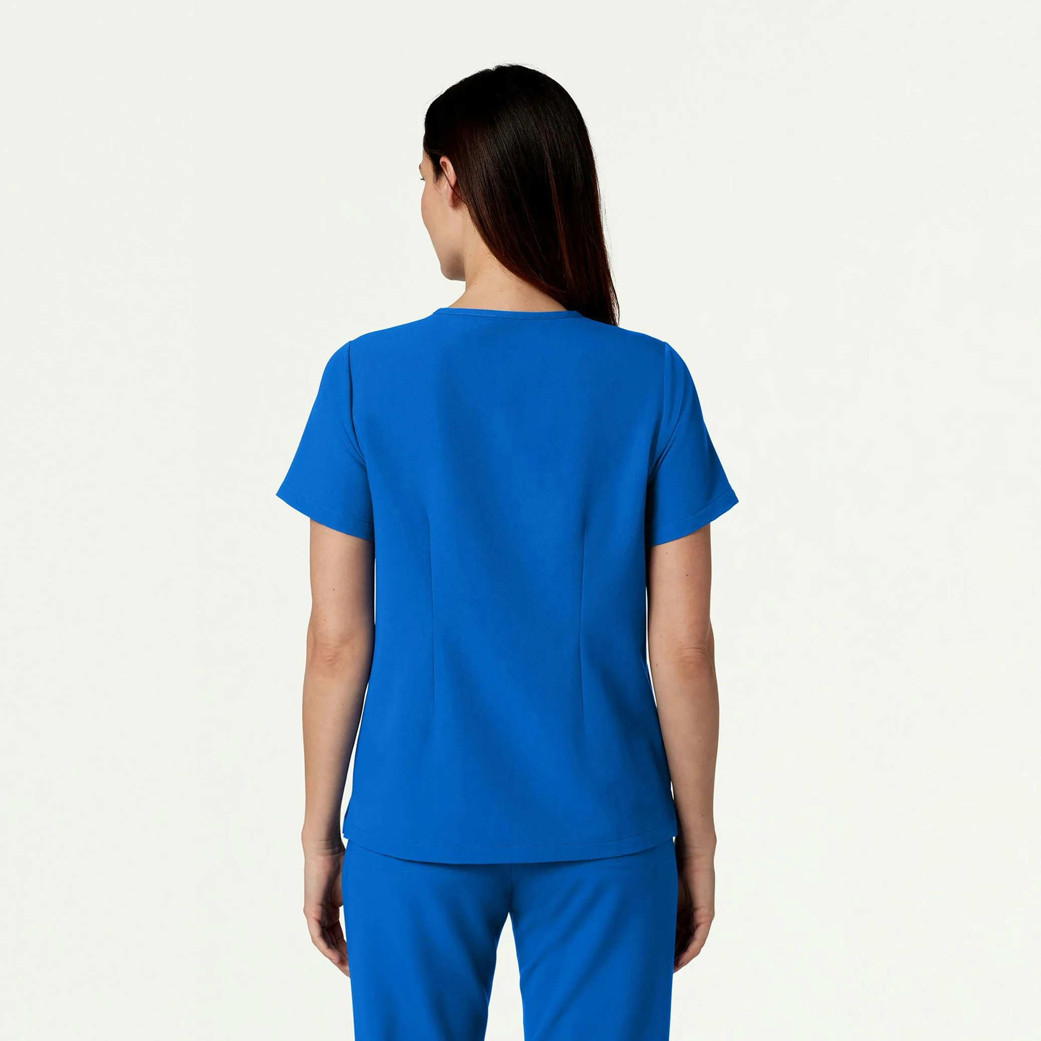Rhena Essential 1-Pocket Scrub Top - Royal Blue - Image 3
