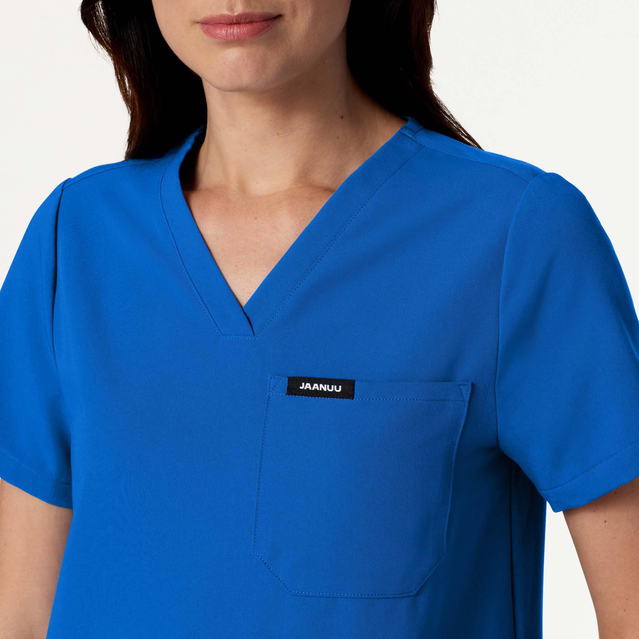 Rhena Essential 1-Pocket Scrub Top - Royal Blue - Image 4