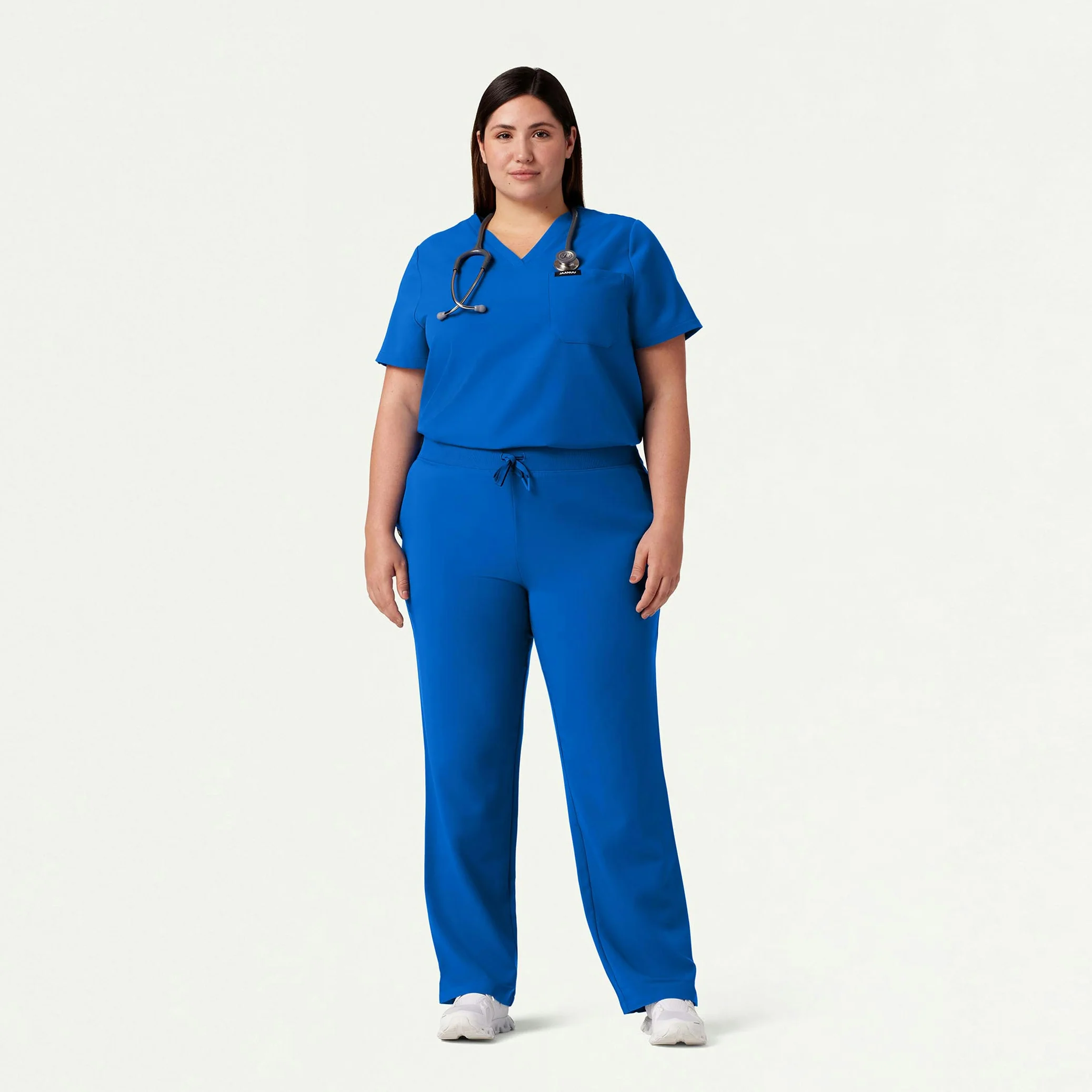 Rhena Essential 1-Pocket Scrub Top - Royal Blue - Image 6