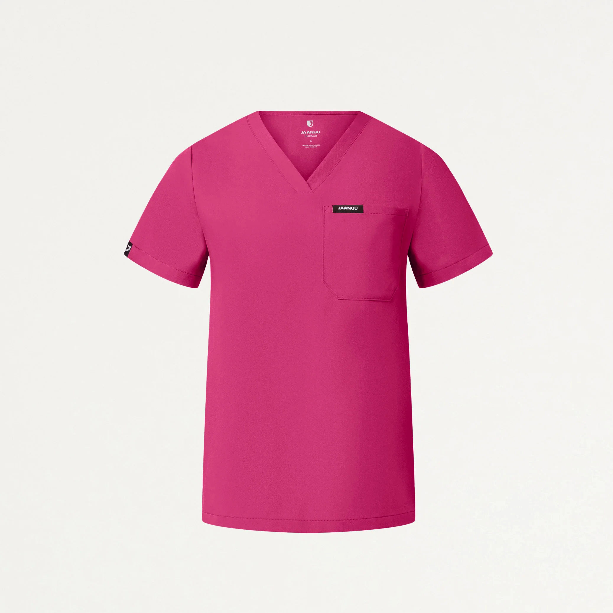Rhena Essential 1-Pocket Scrub Top - Wild Berry - Image 2