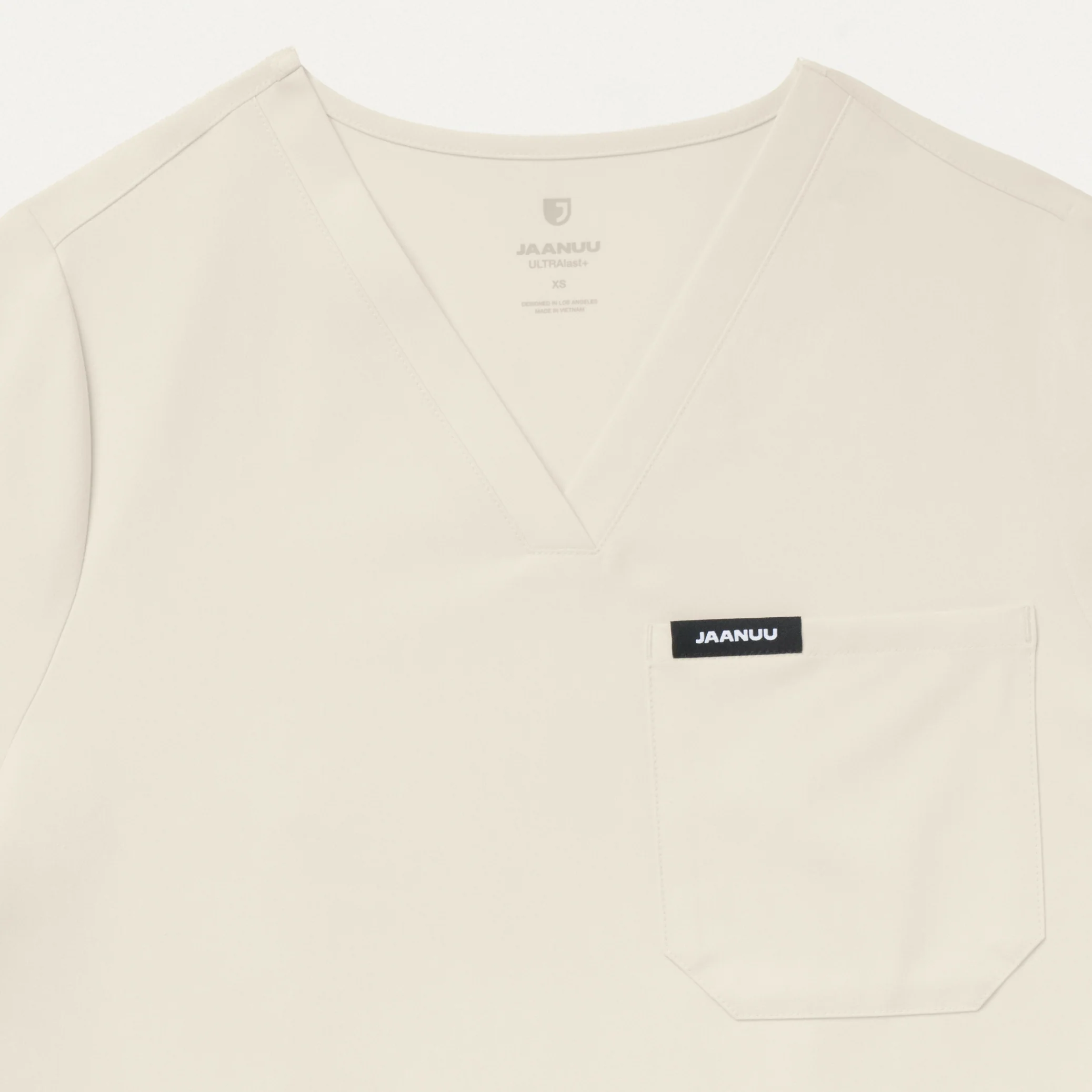 Rhena Slim Essential 1-Pocket Scrub Top - Birch - Image 5