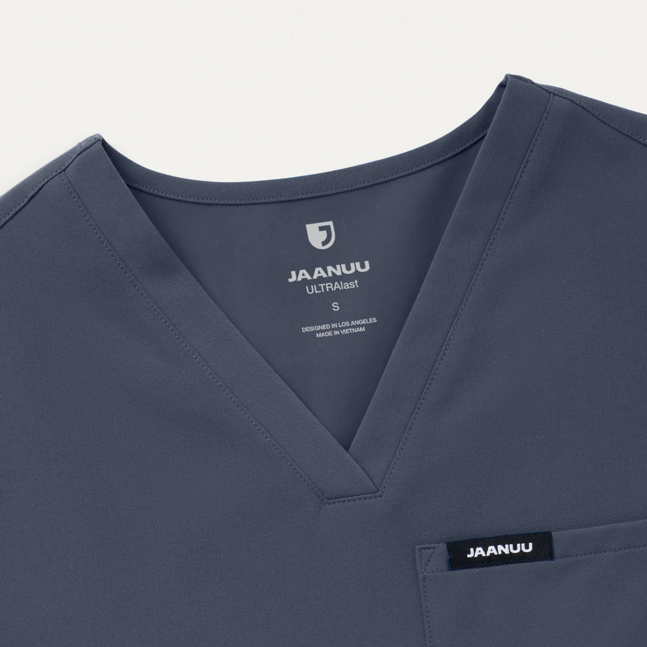 Rhena Slim Essential 1-Pocket Scrub Top - Carbon Gray - Image 7