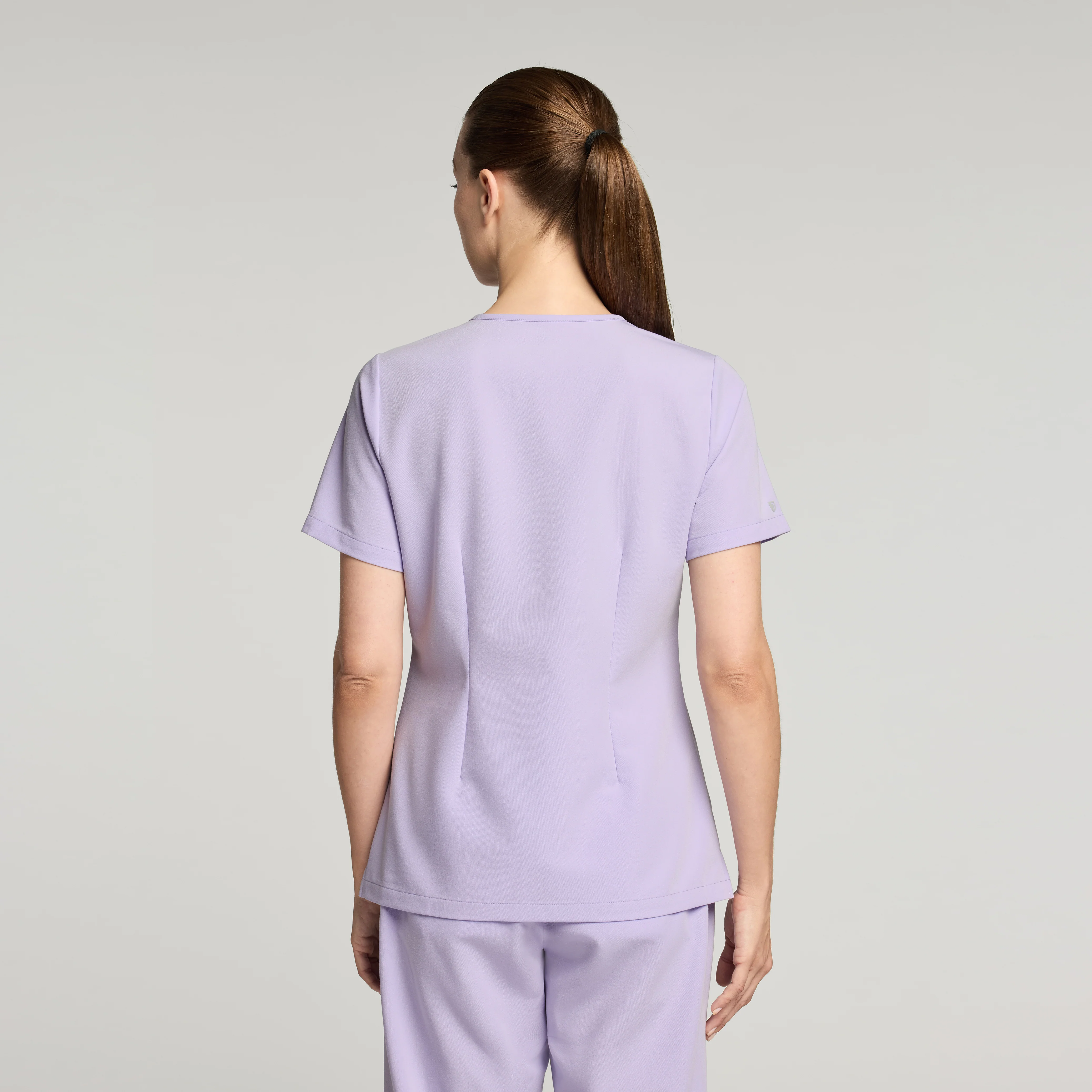 Rhena Slim Essential 1-Pocket Scrub Top - Lavender - Image 5