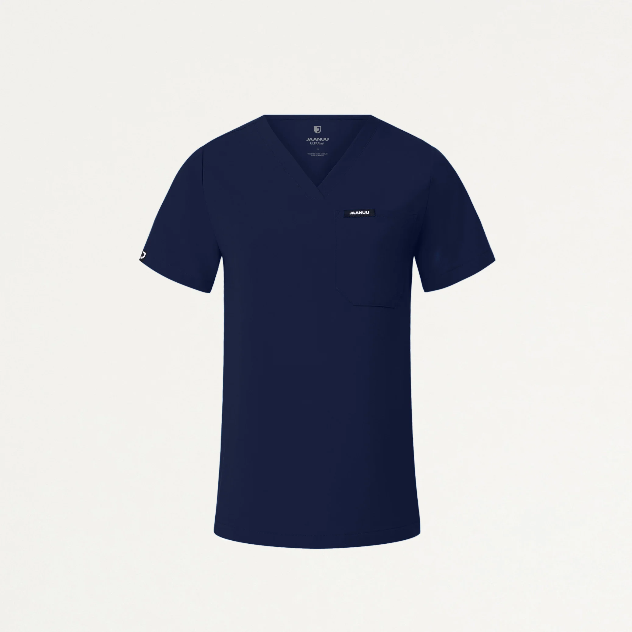 Rhena Slim Essential 1-Pocket Scrub Top - Midnight Navy - Image 3