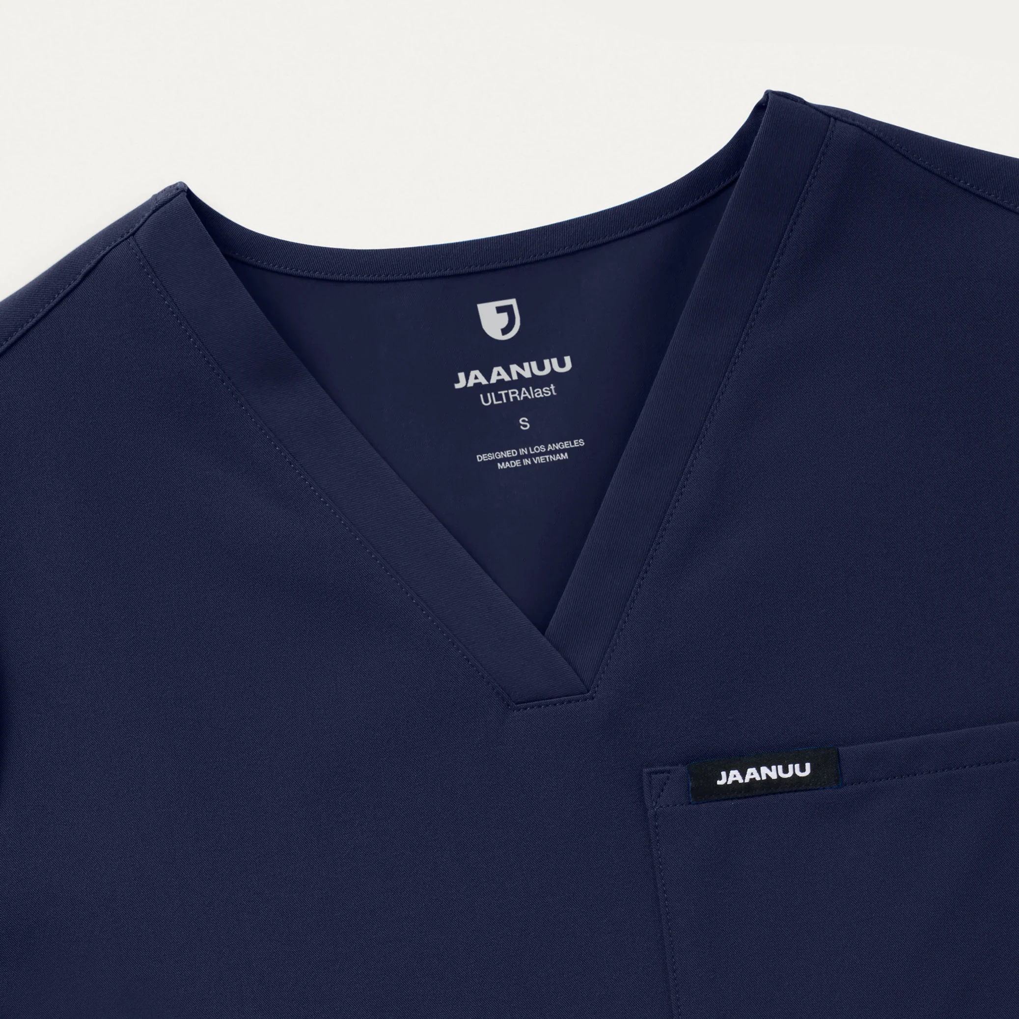 Rhena Slim Essential 1-Pocket Scrub Top - Midnight Navy - Image 9