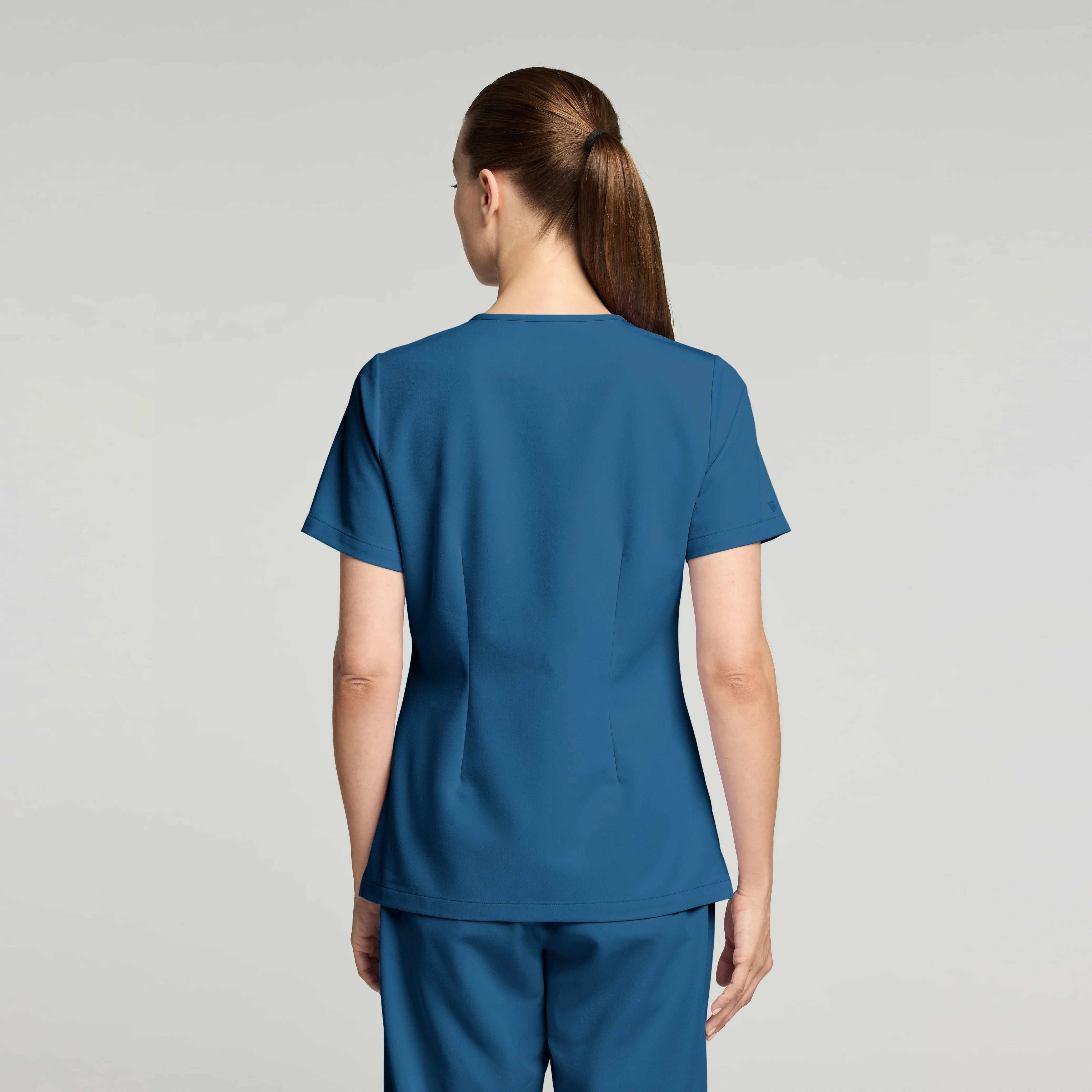 Rhena Slim Essential 1-Pocket Scrub Top - Ocean - Image 5