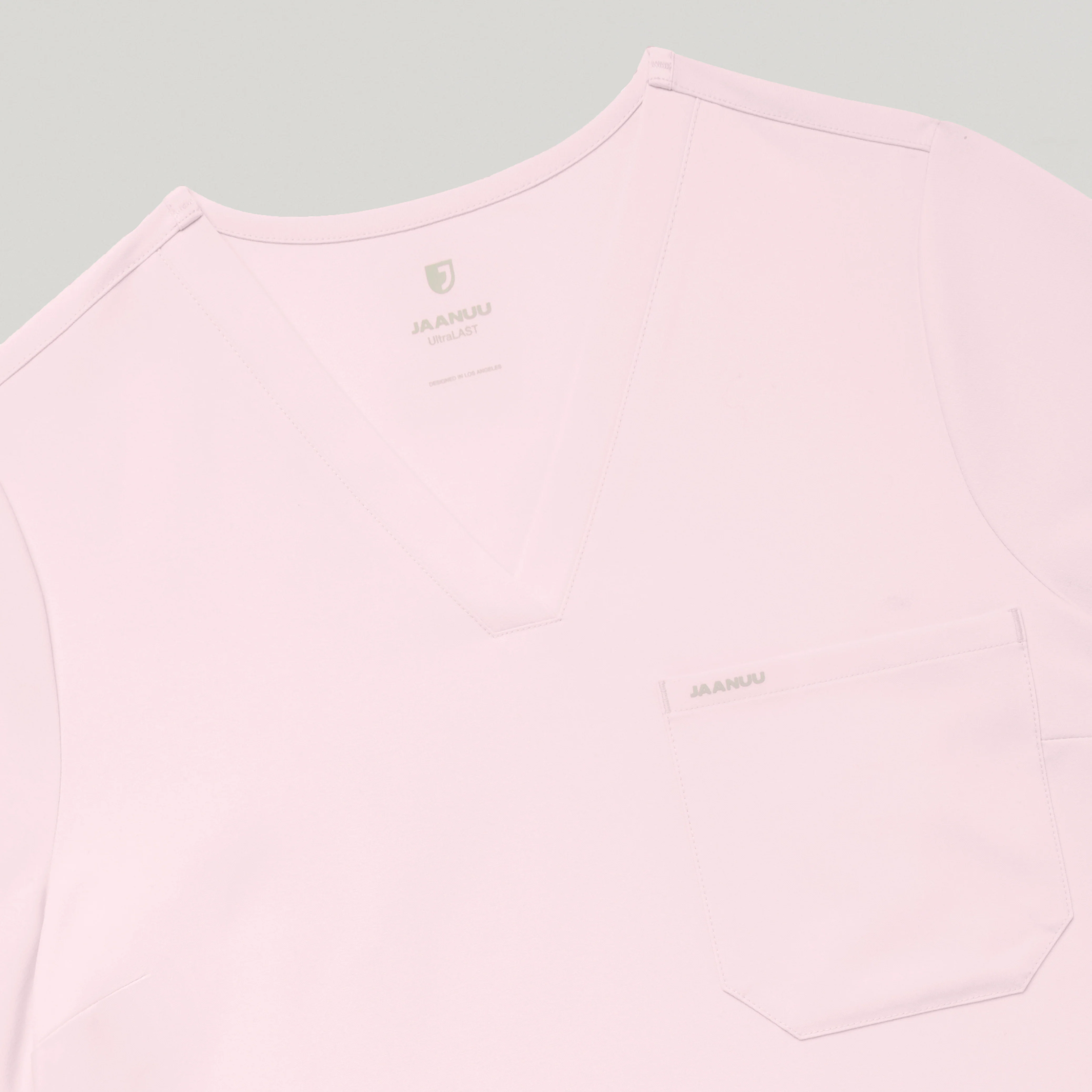 Rhena Slim Essential 1-Pocket Scrub Top - Rose Quartz - Image 5