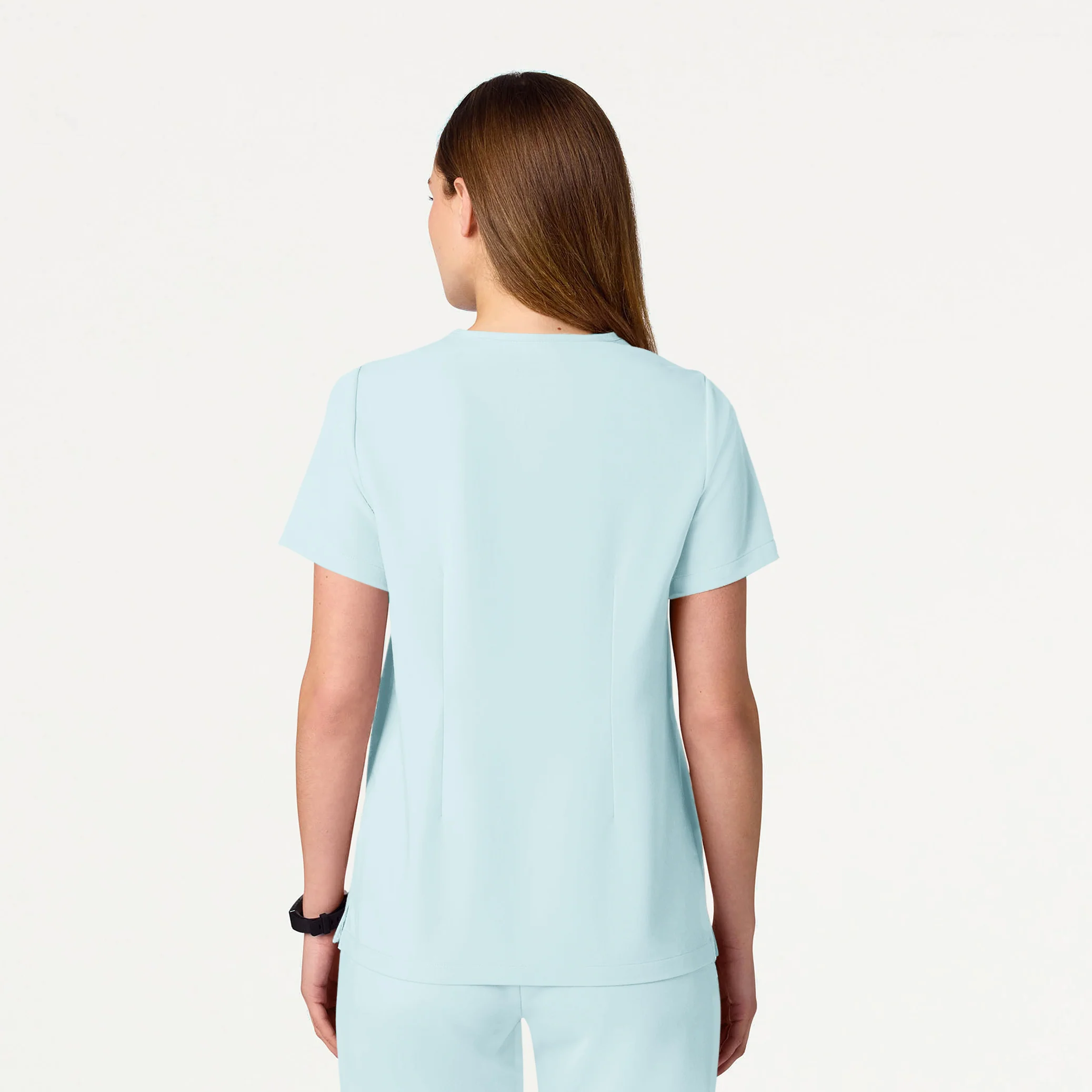 Rhena Slim Essential 1-Pocket Scrub Top - Sky Blue - Image 4