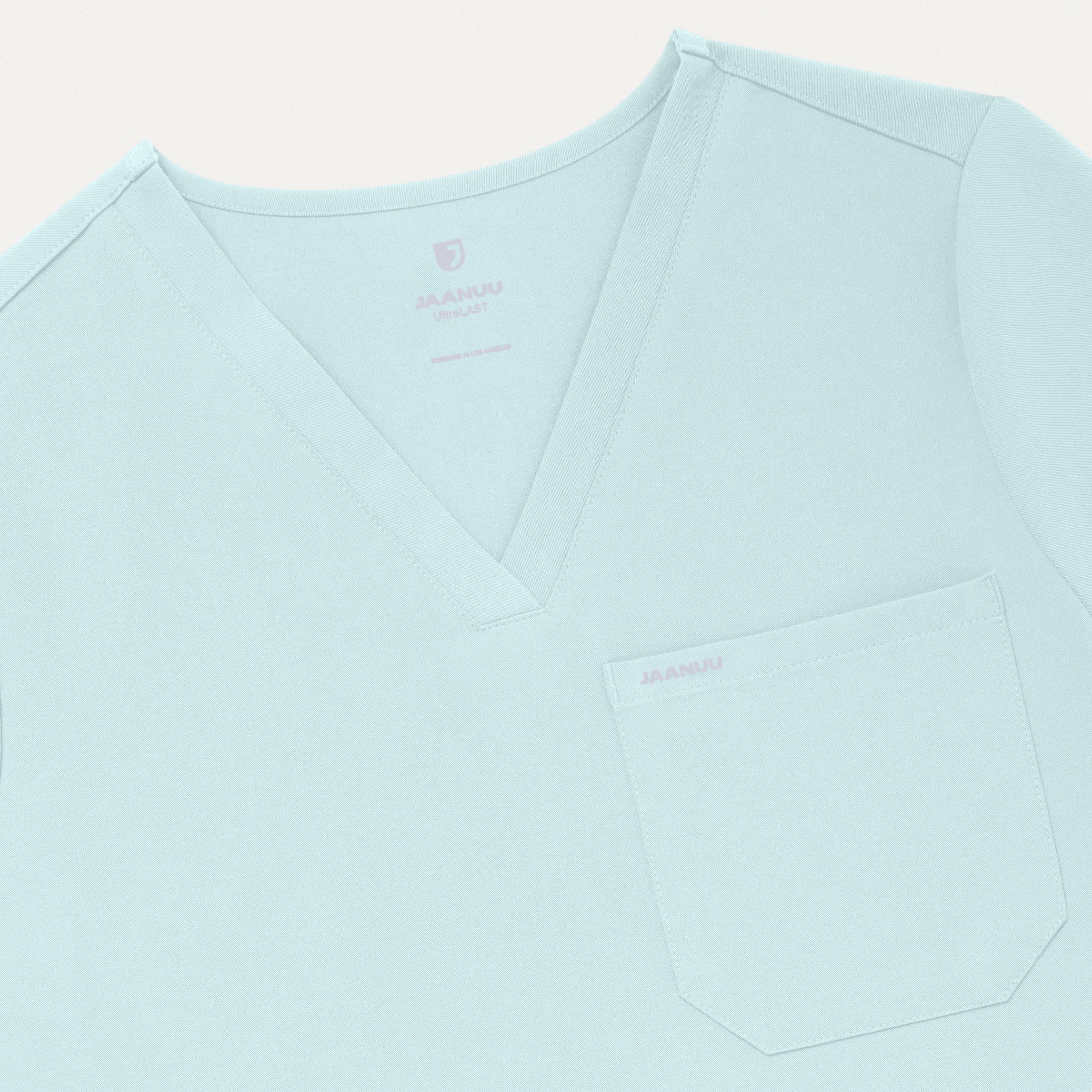 Rhena Slim Essential 1-Pocket Scrub Top - Sky Blue - Image 5