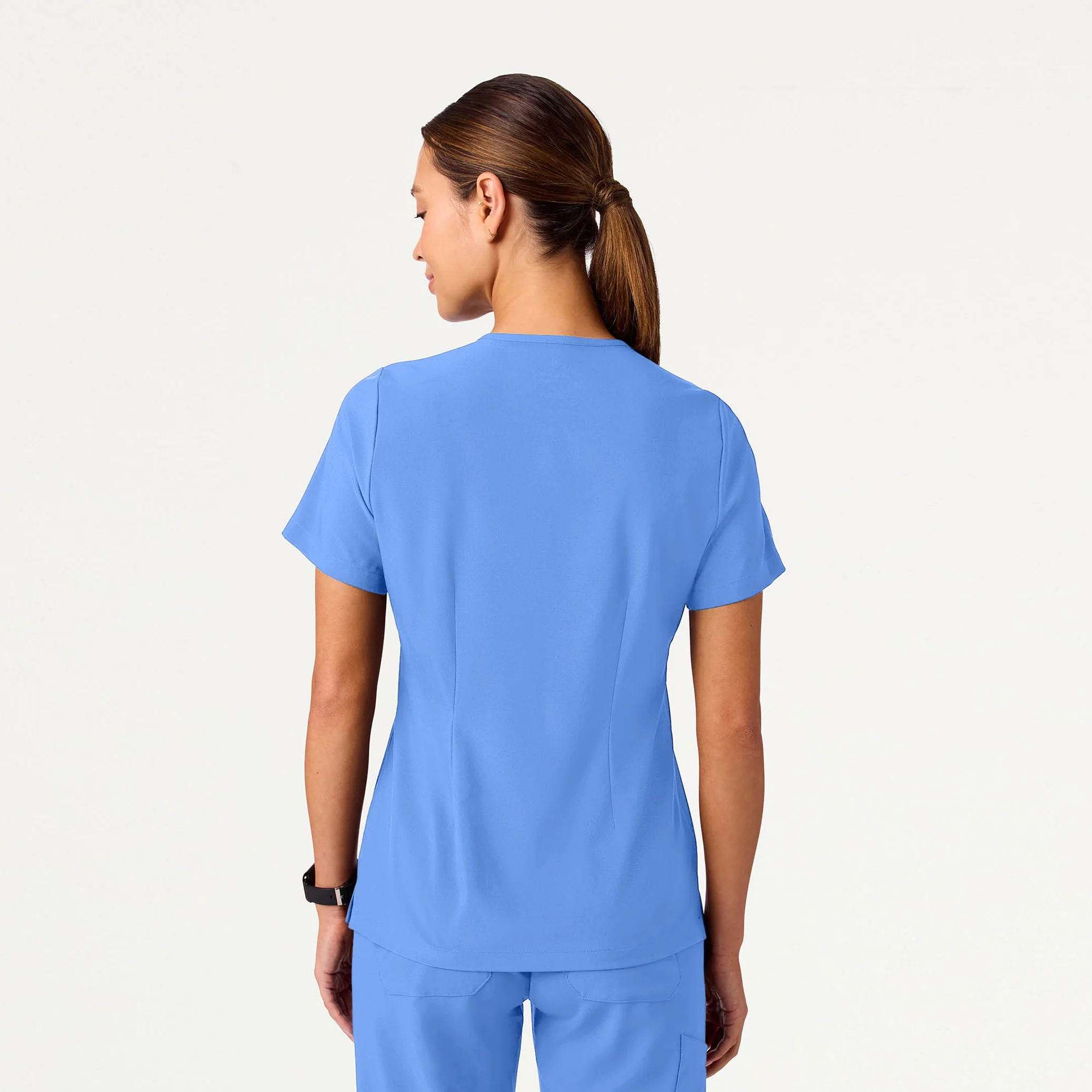 Rhena Slim UltraLITE™ 1-Pocket Scrub Top - Ceil Blue - Image 4