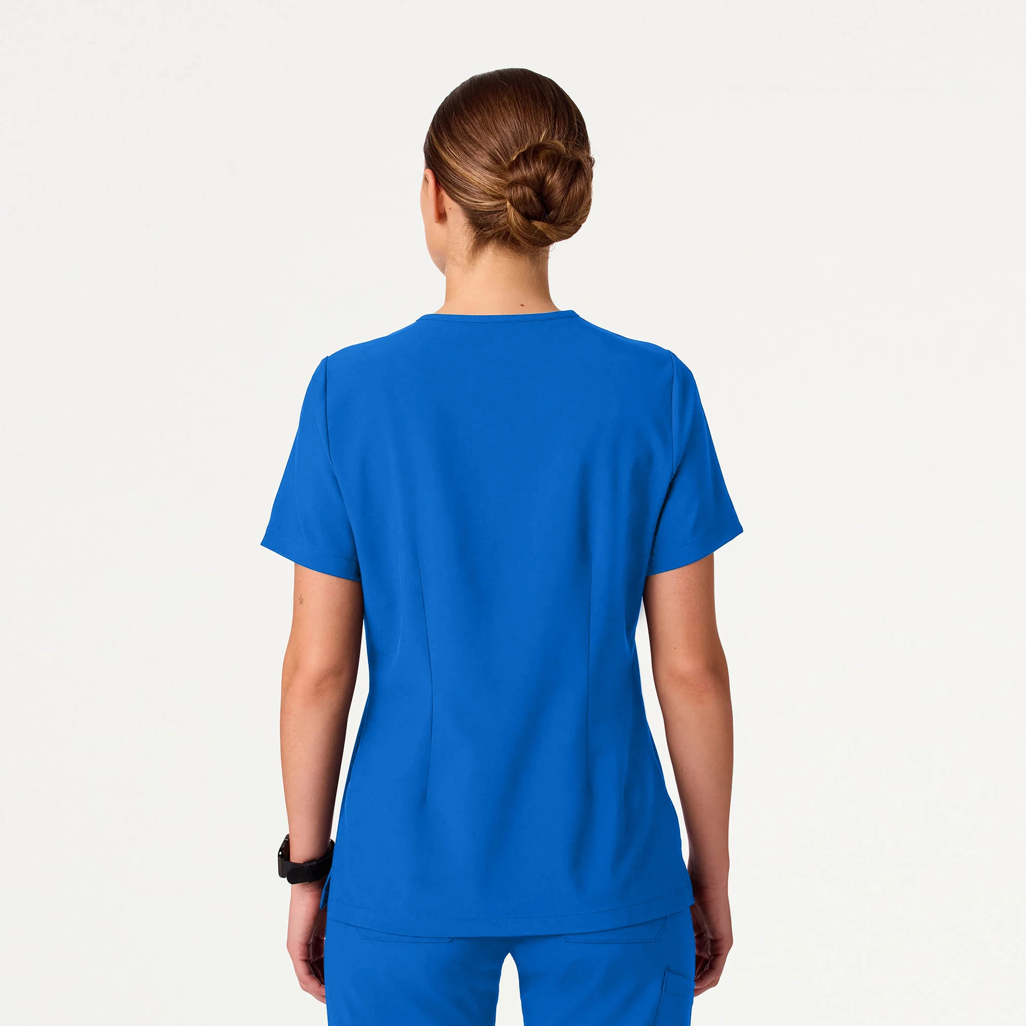 Rhena Slim UltraLITE™ 1-Pocket Scrub Top - Royal Blue - Image 4