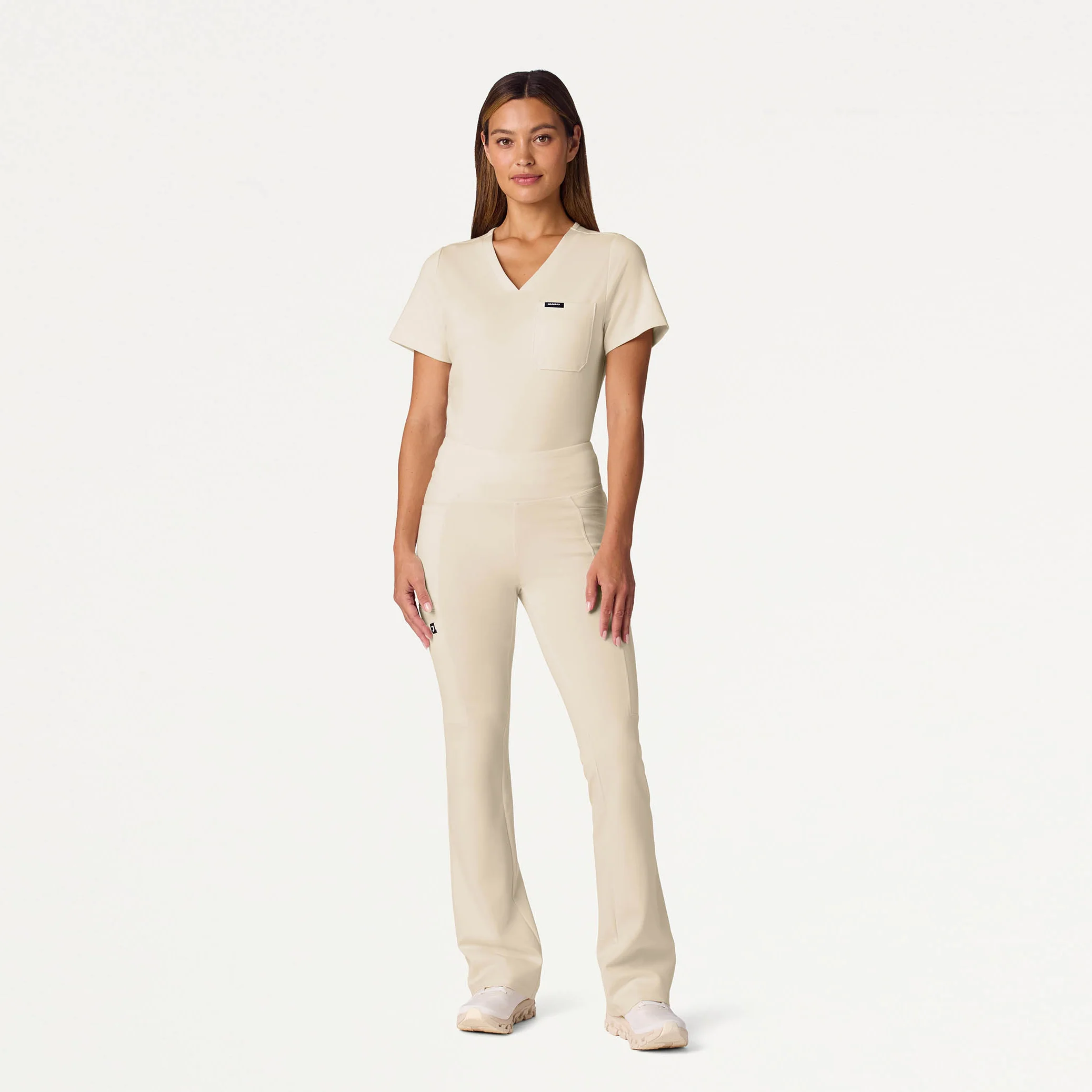 Rhena Slim UltraSOFT™ Scrub Top - Birch - Image 2