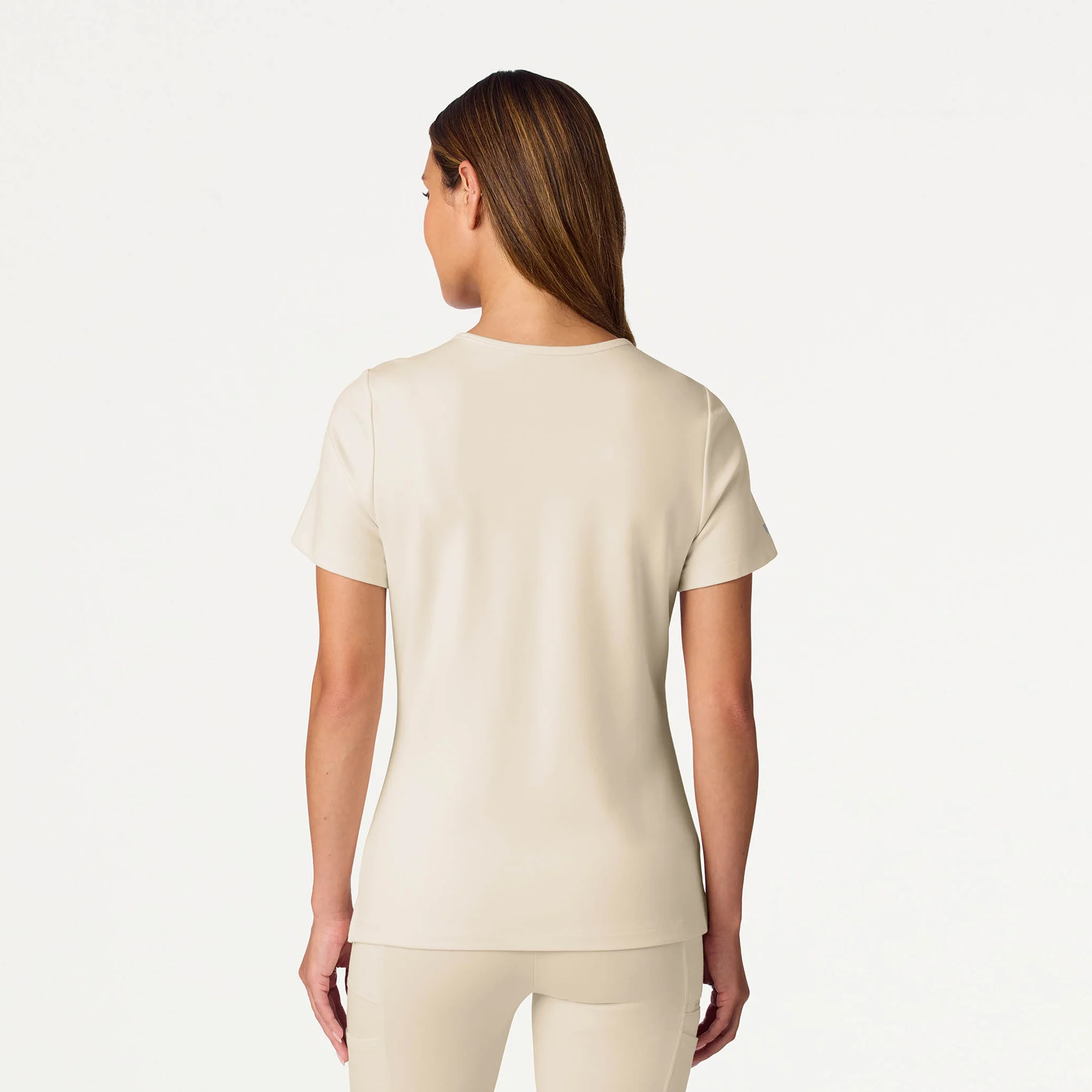 Rhena Slim UltraSOFT™ Scrub Top - Birch - Image 3
